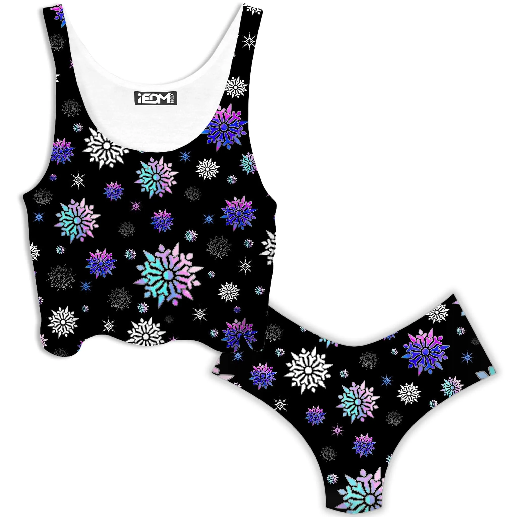 Festive Night Sky Crop Top and Booty Shorts Combo sold by iEDM