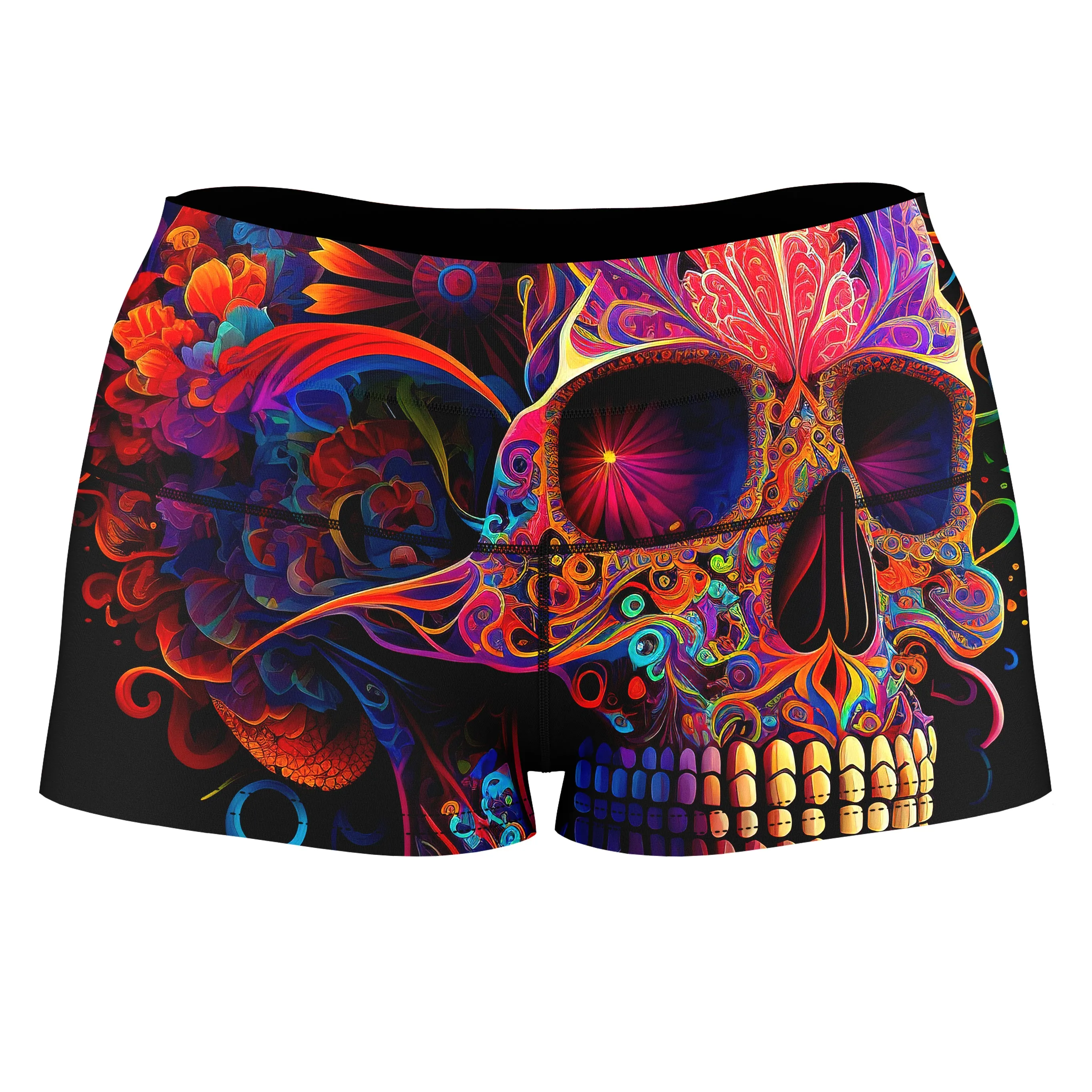 DOTD Skull High-Waisted Women's Shorts sold by iEDM