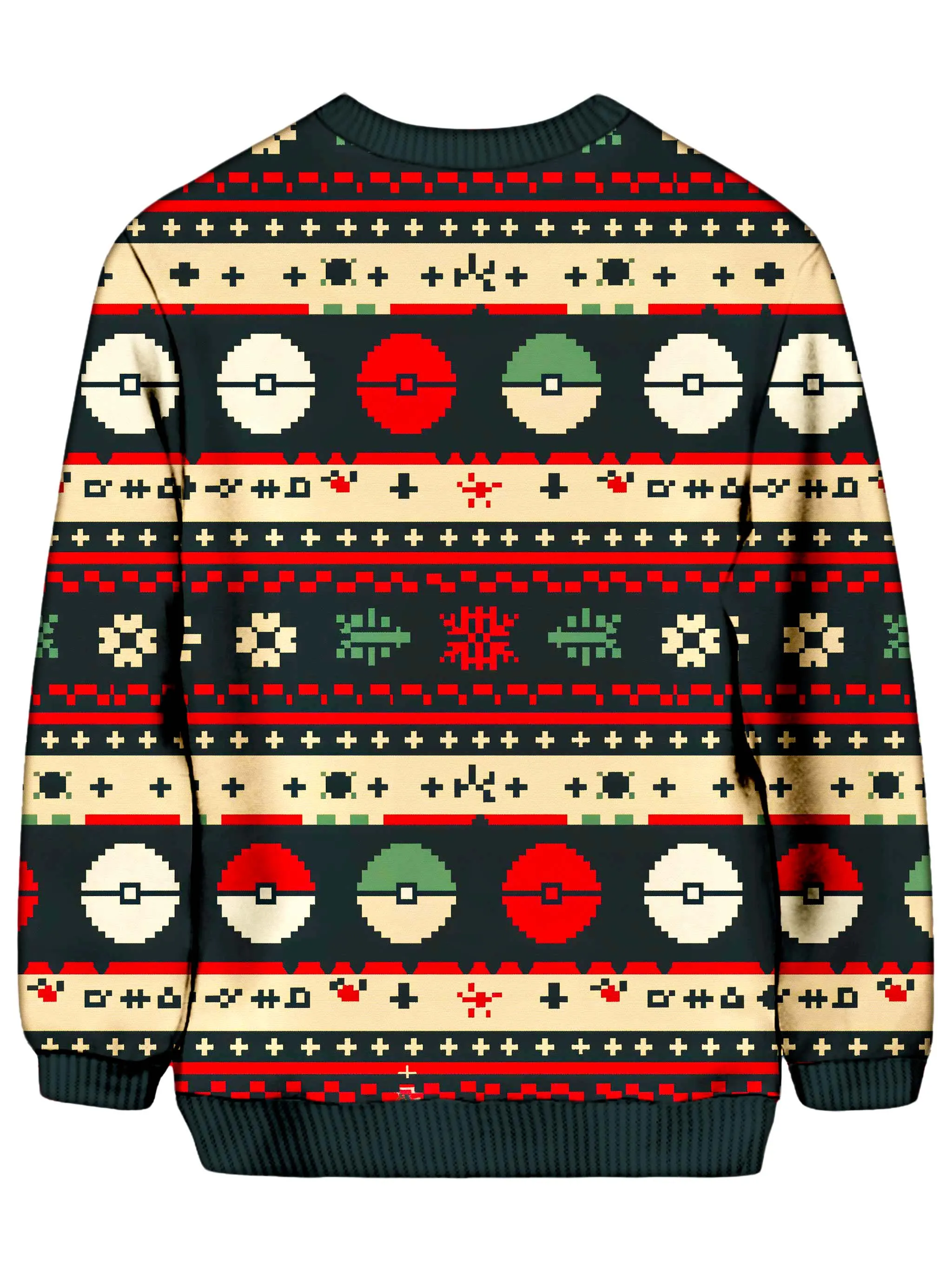 Poké Ball Blizzard Christmas Ugly Sweater sold by iEDM product image thumbnail 2