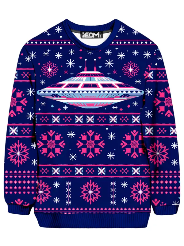 Neon Saucer Christmas Ugly Sweater sold by iEDM