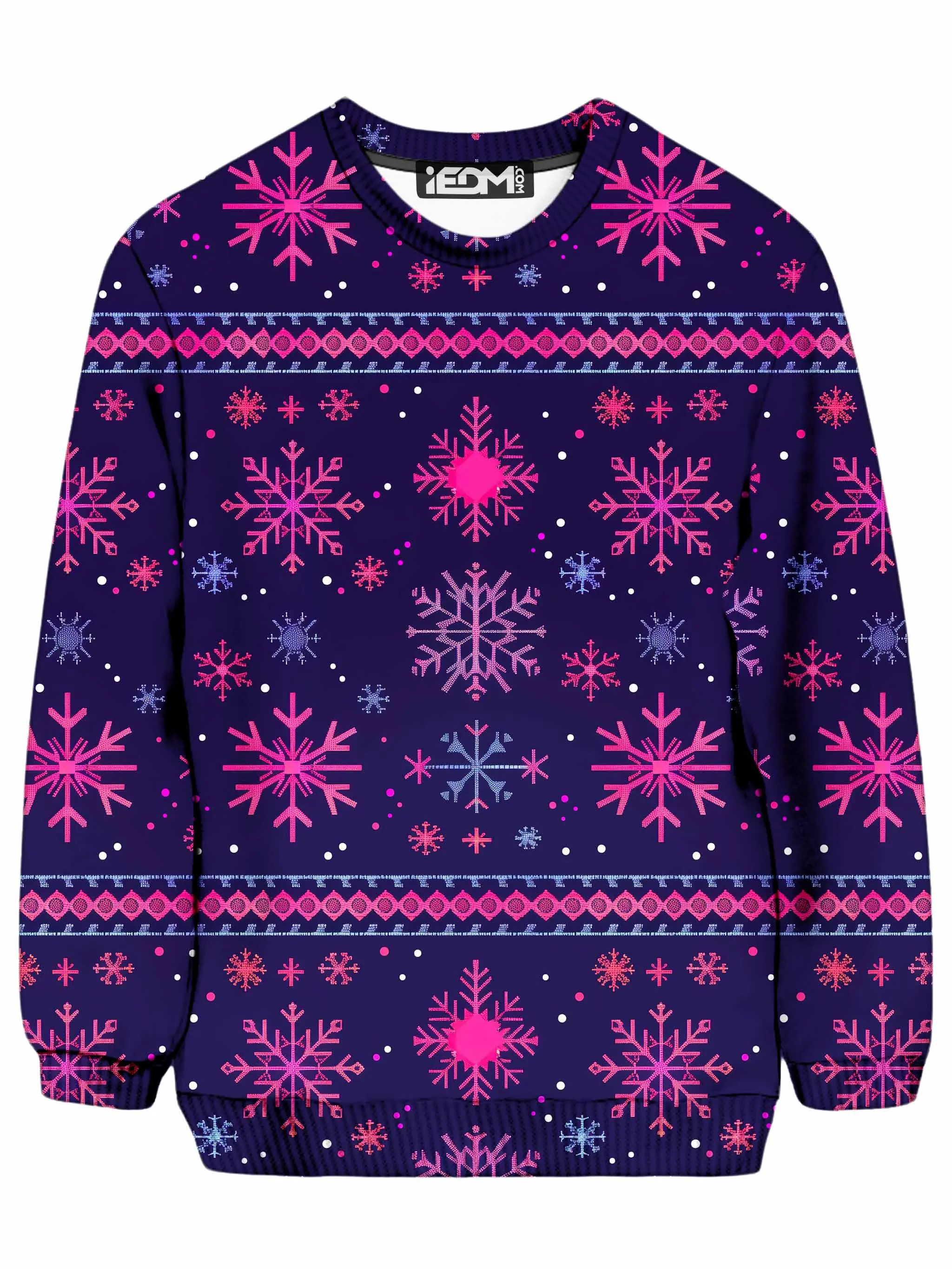 Neon Flakes Christmas Ugly Sweater sold by iEDM