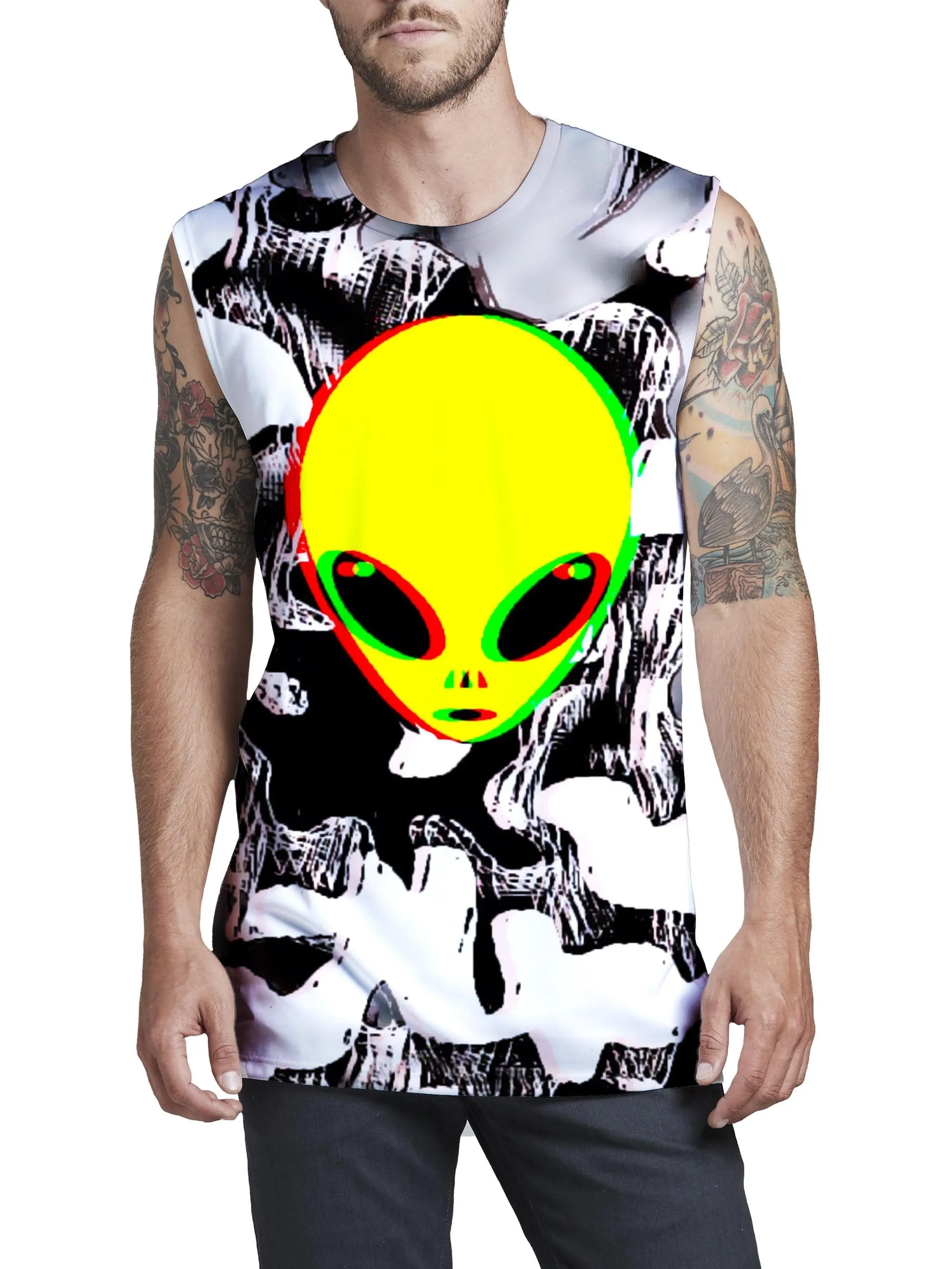 Trippy Alien Men's Muscle Tank sold by iEDM