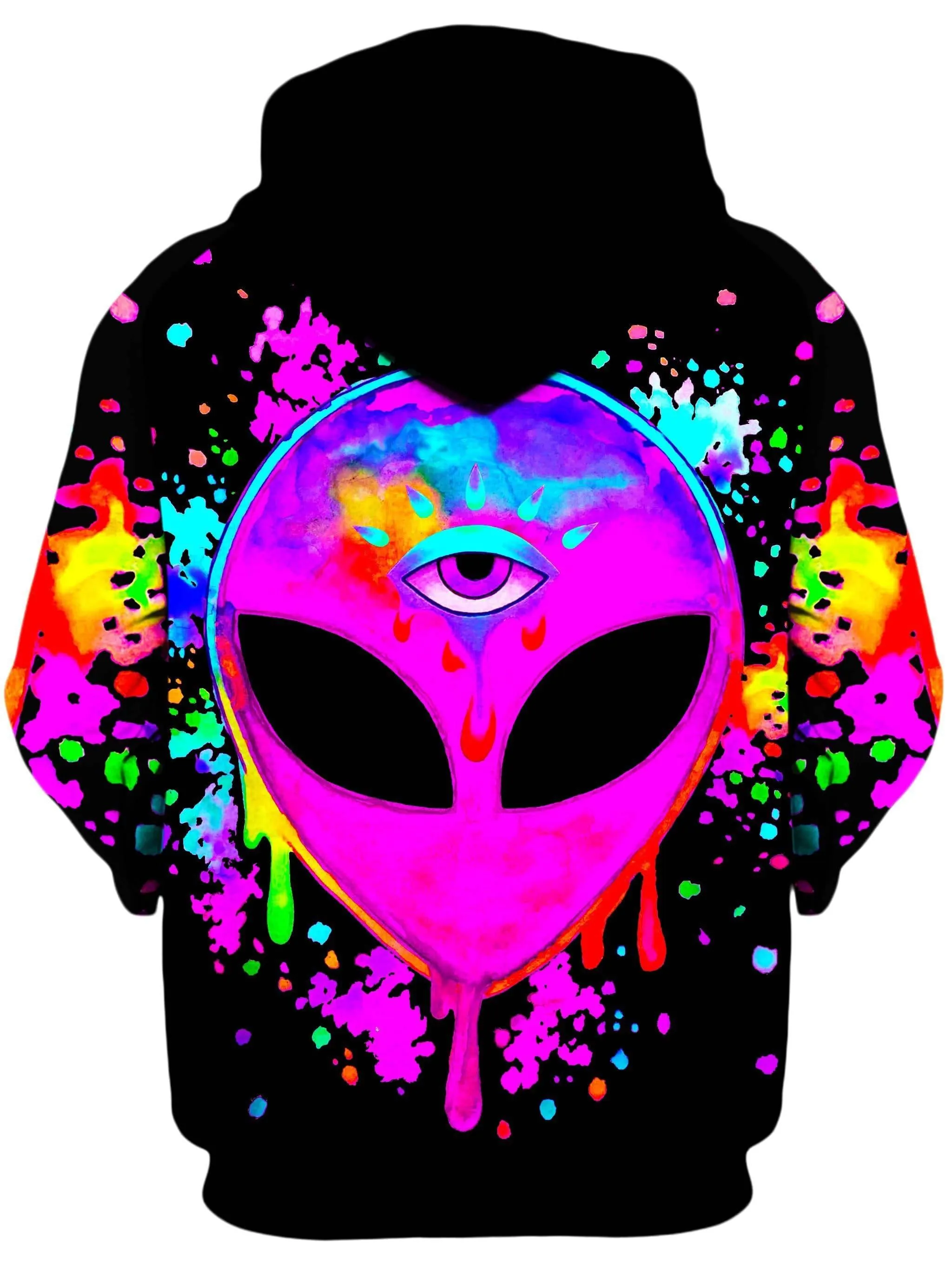 Splatter Alien Pink Unisex Hoodie sold by iEDM product image thumbnail 2