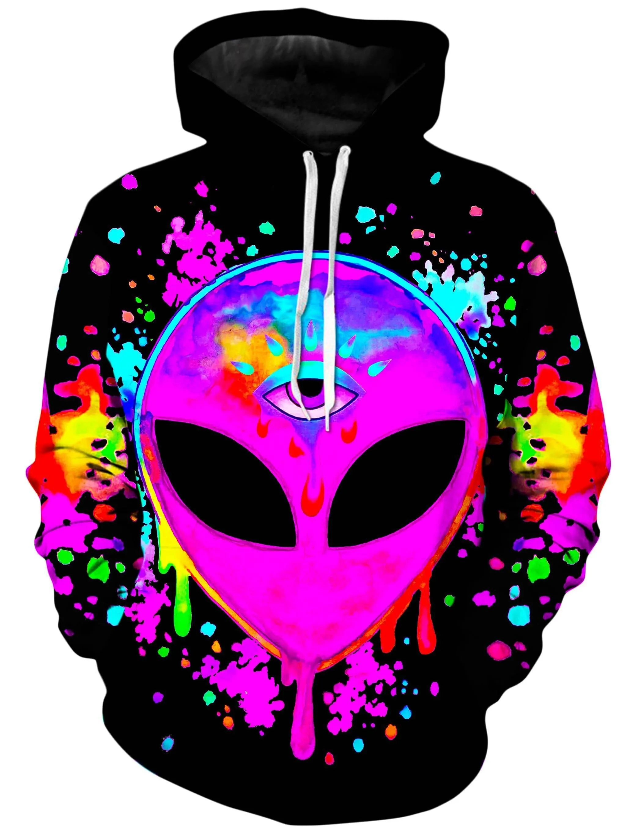 Splatter Alien Pink Unisex Hoodie sold by iEDM