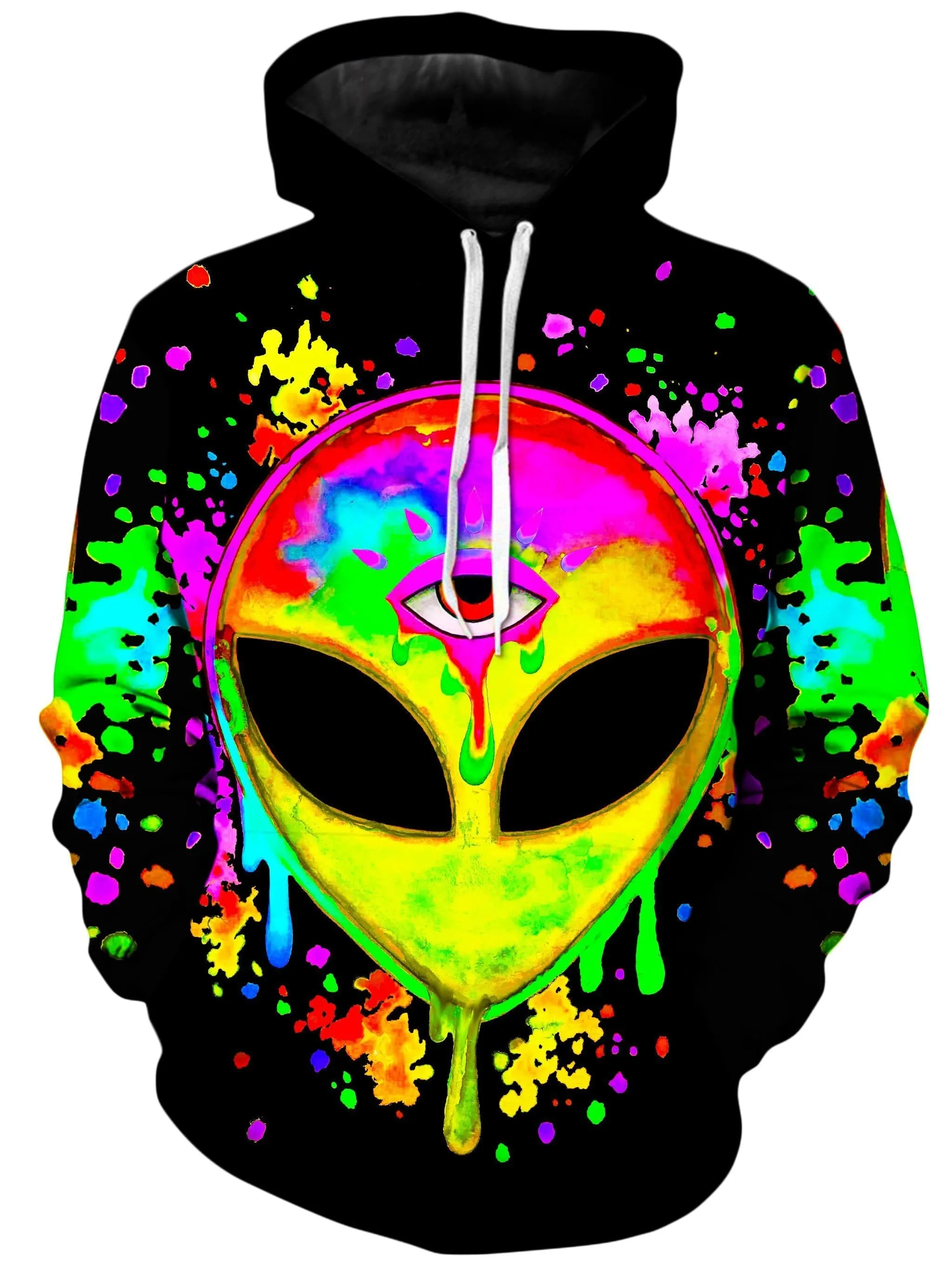 Splatter Alien Yellow Unisex Hoodie sold by iEDM