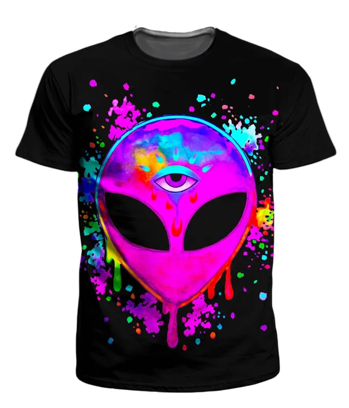 Splatter Alien Pink Men's T-Shirt sold by iEDM