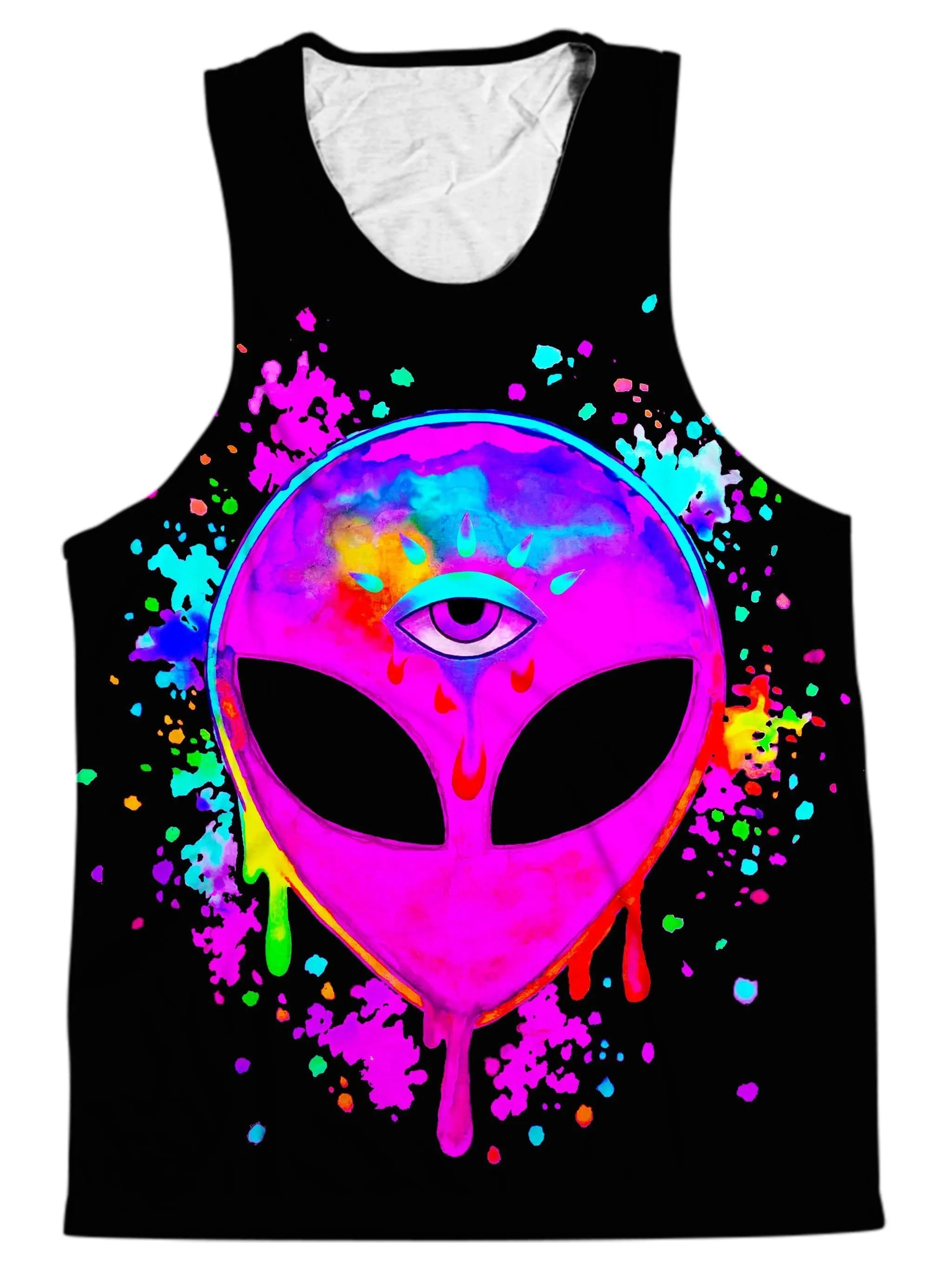 Splatter Alien Pink Men's Tank sold by iEDM