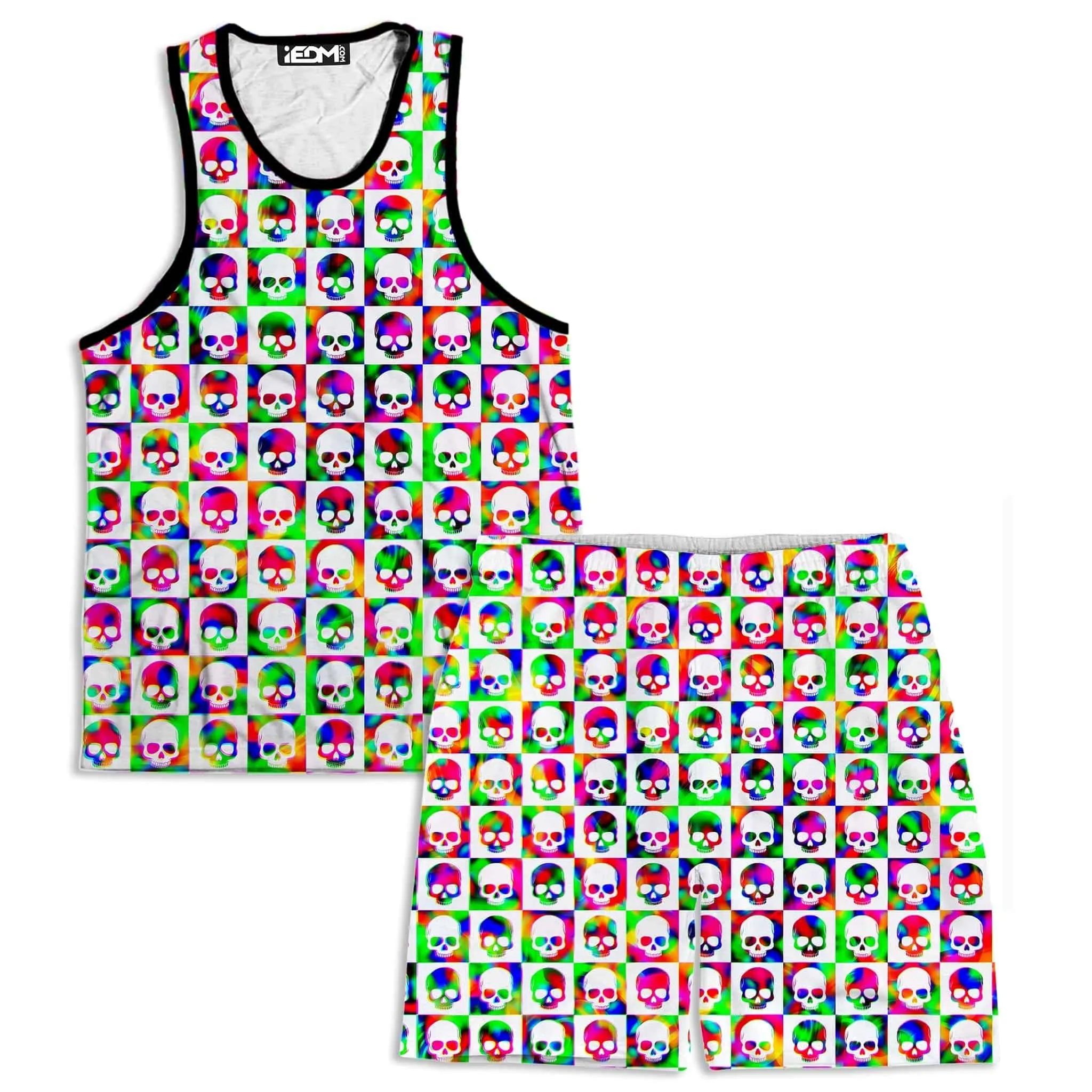Skull Fam Green Men's Tank and Shorts Combo sold by iEDM
