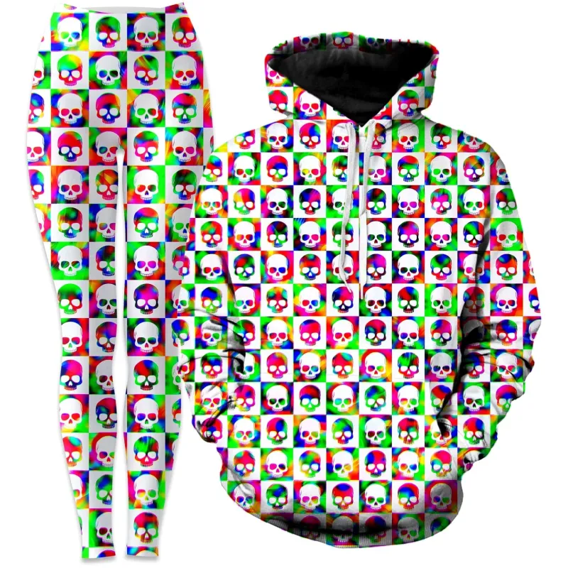 Skull Fam Green Hoodie and Leggings Combo sold by iEDM