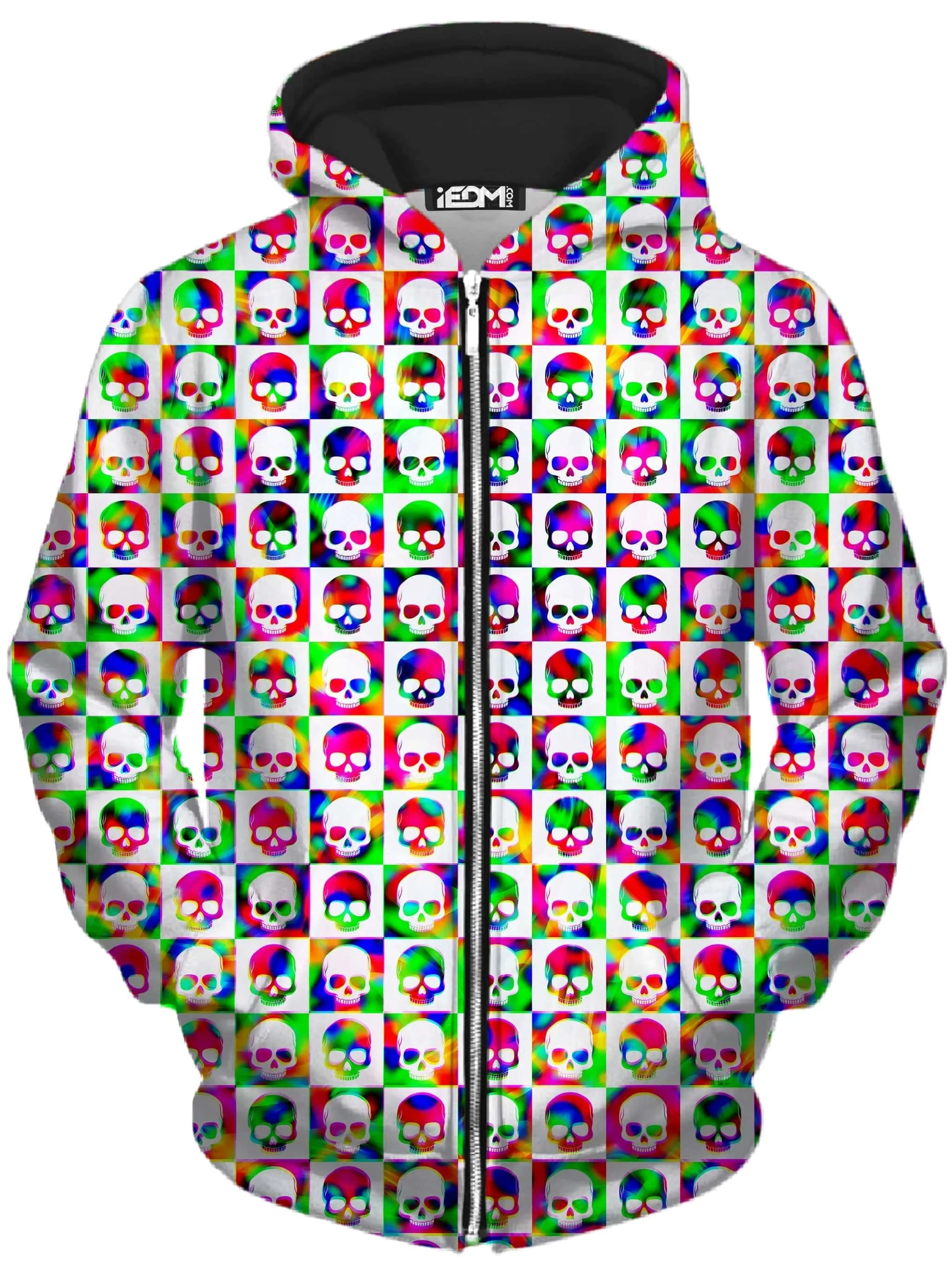 Skull Fam Green Zip-Up Hoodie and Joggers Combo sold by iEDM product image thumbnail 2