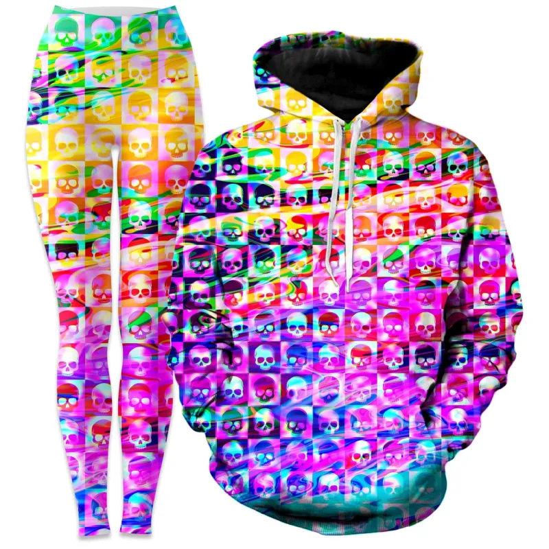 Skull Fam Purple Hoodie and Leggings Combo sold by iEDM