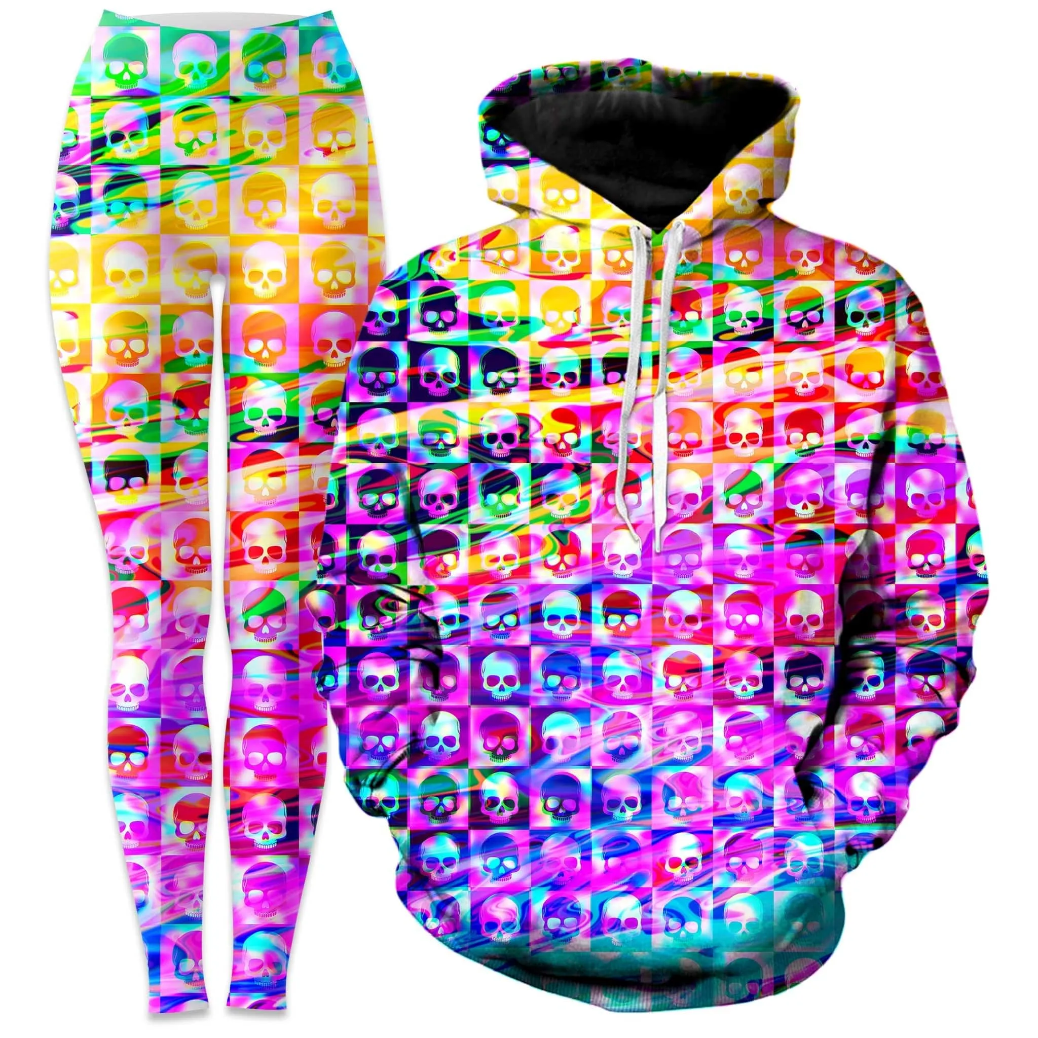 Skull Fam Purple Hoodie and Leggings Combo sold by iEDM