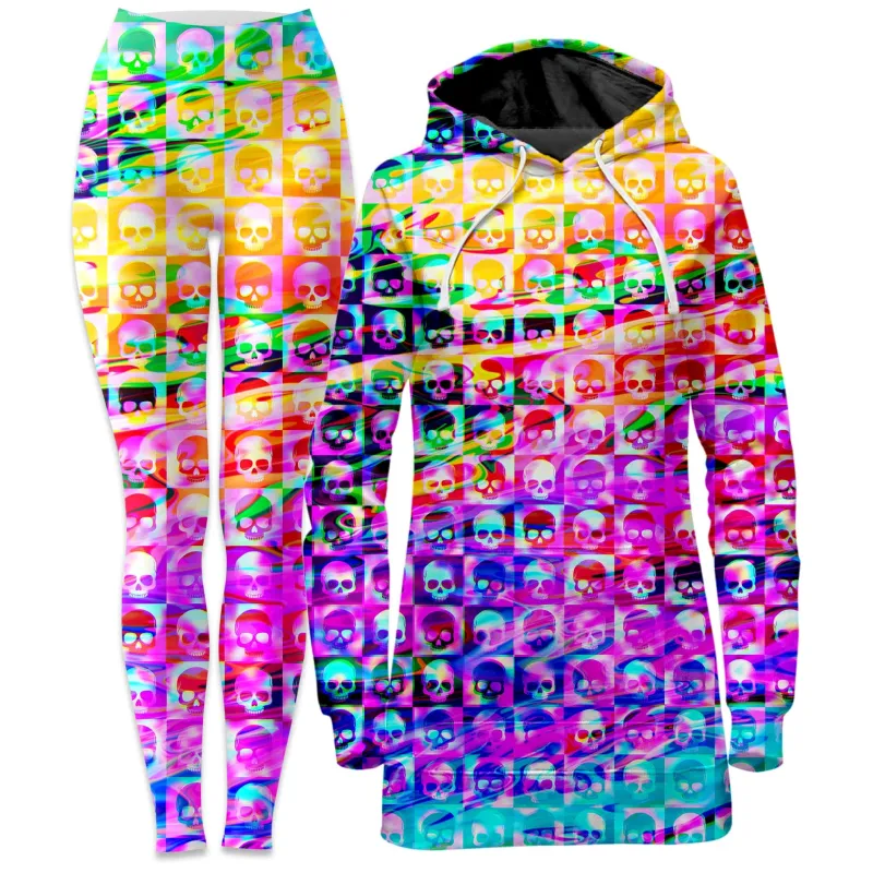 Skull Fam Purple Hoodie Dress and Leggings Combo sold by iEDM