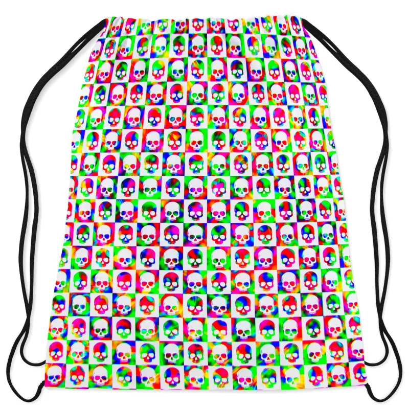 Skull Fam Green Drawstring Bag sold by iEDM