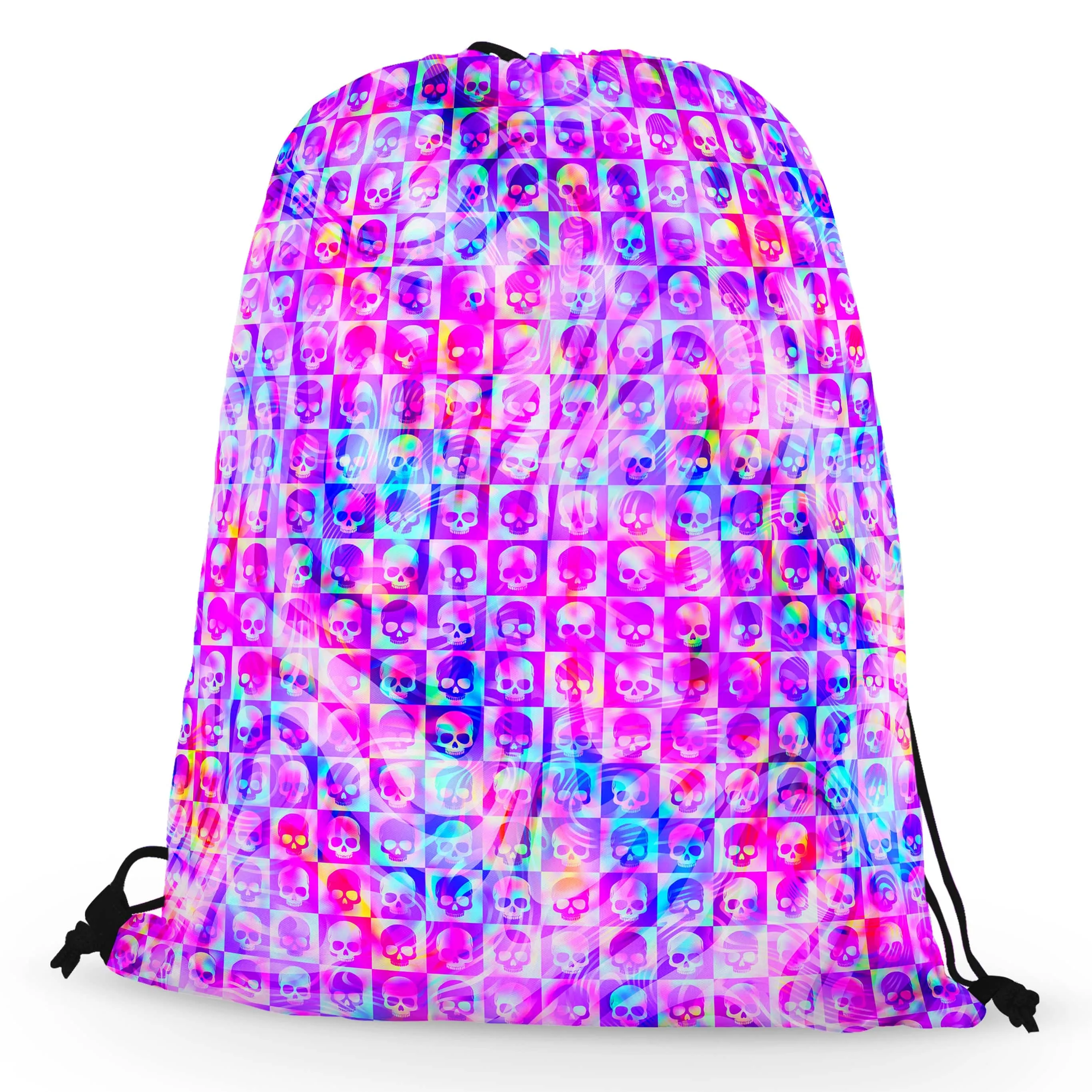 Skull Fam Pink Drawstring Bag sold by iEDM product image thumbnail 2