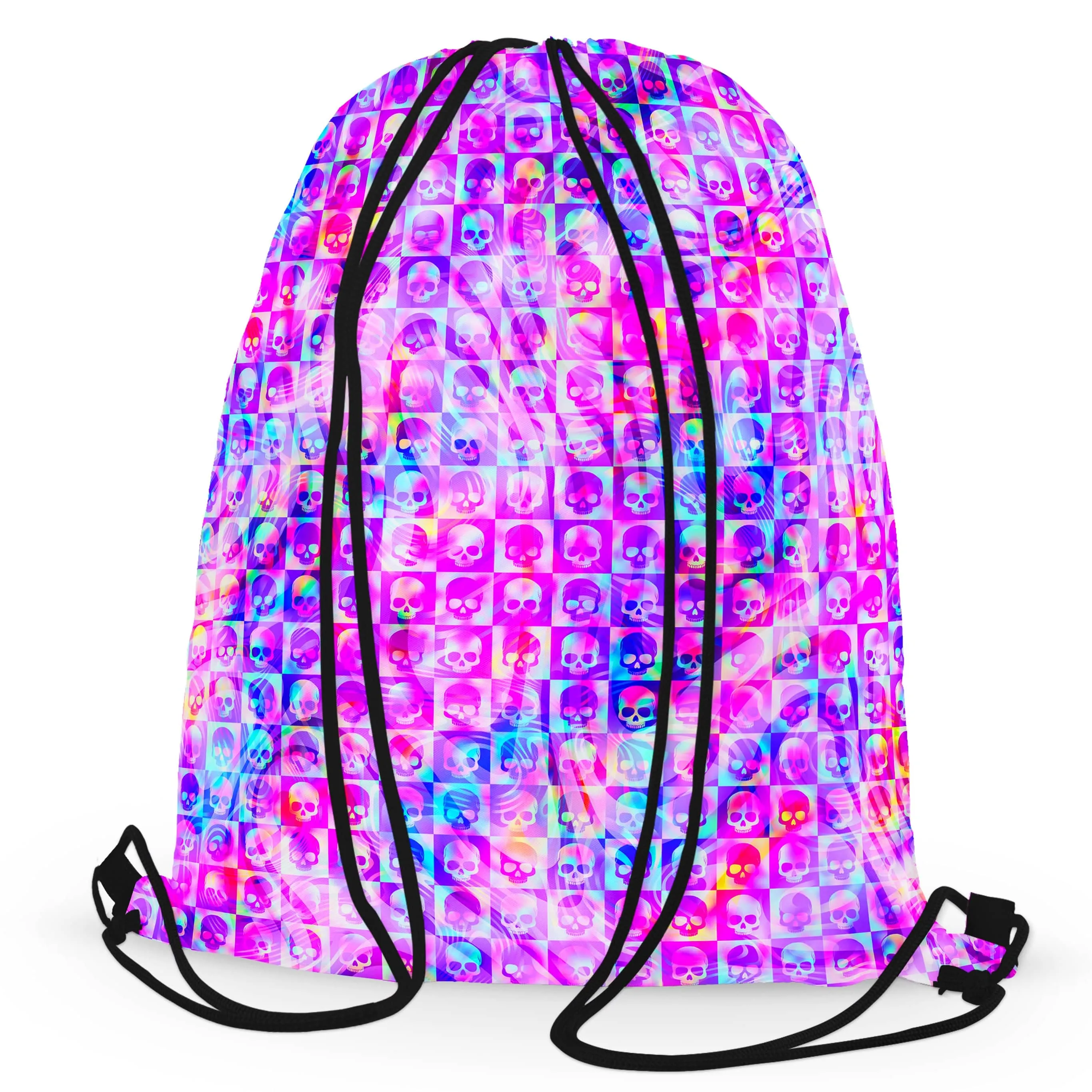 Skull Fam Pink Drawstring Bag sold by iEDM product image thumbnail 3