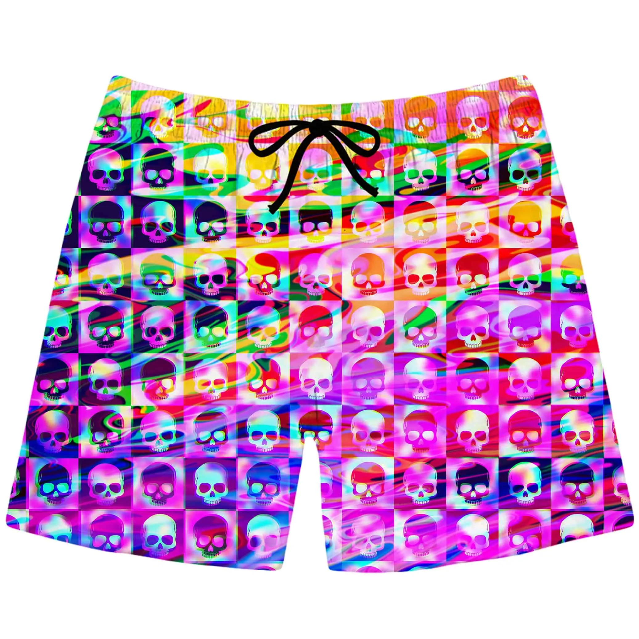 Skull Fam Purple Swim Trunks sold by iEDM