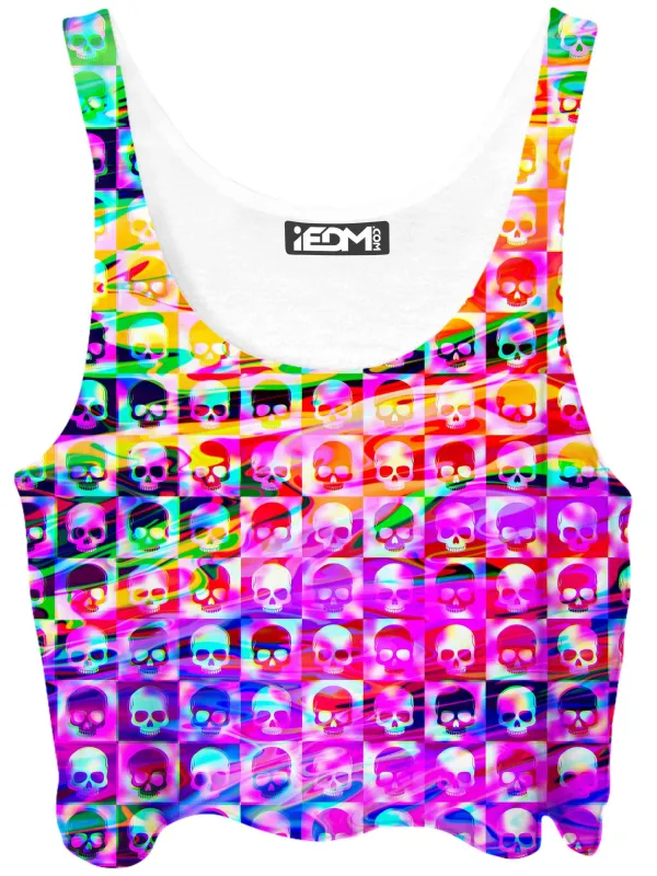 Skull Fam Purple Crop Top sold by iEDM