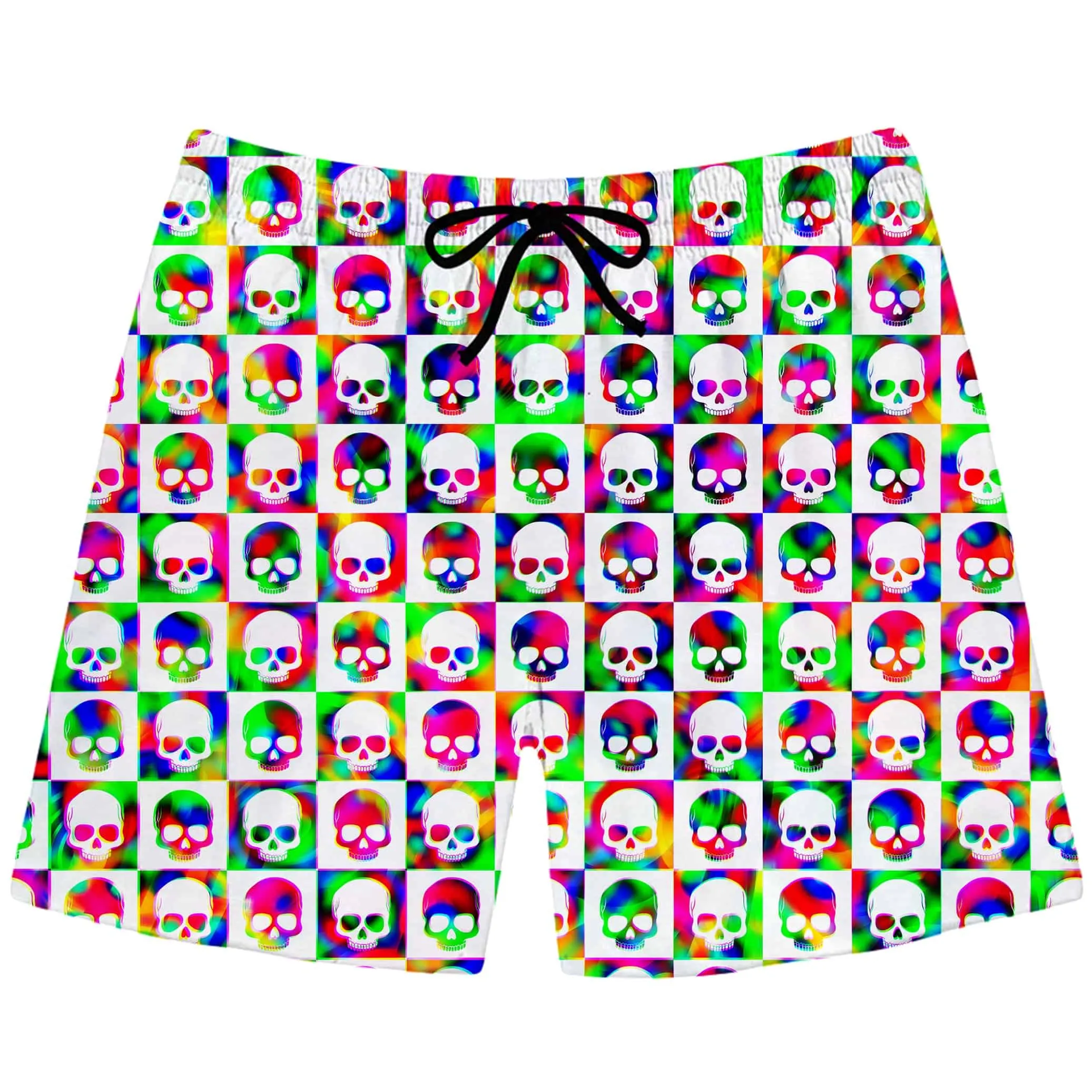 Skull Fam Green Swim Trunks sold by iEDM