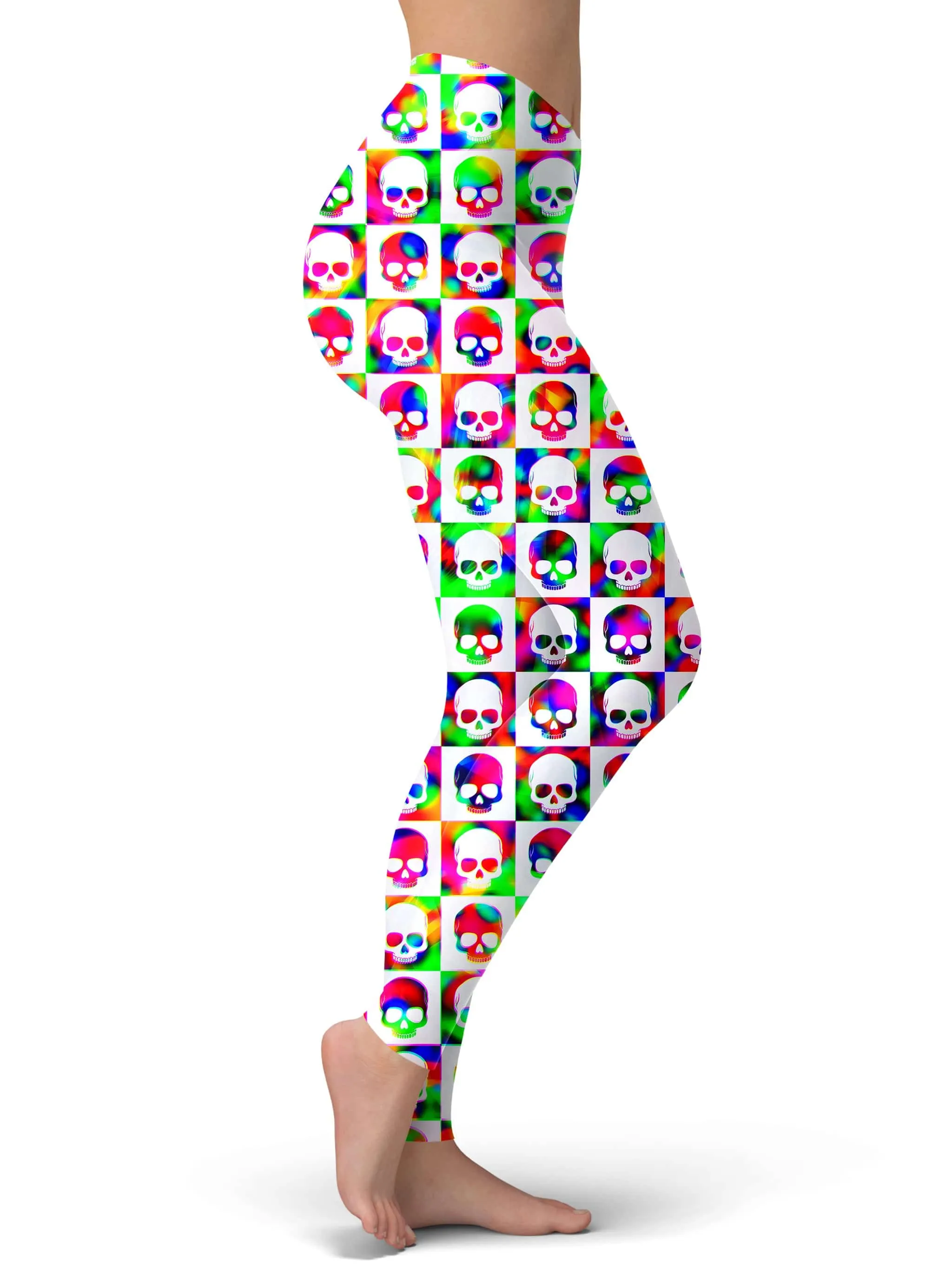 Skull Fam Green Leggings sold by iEDM product image thumbnail 2