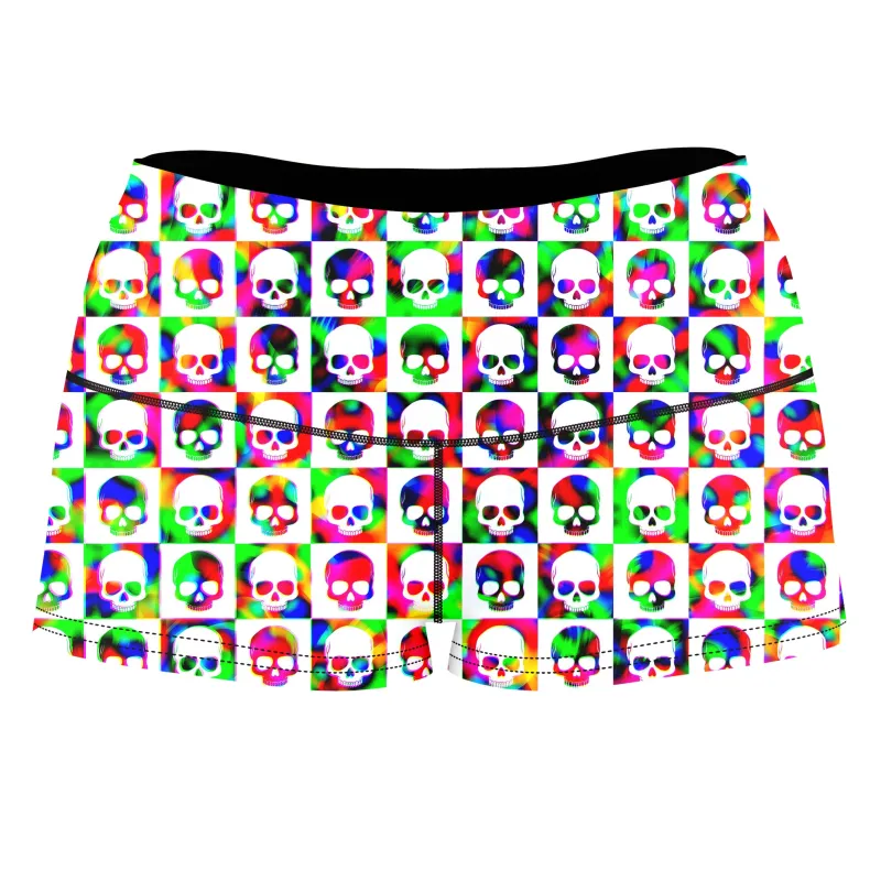 Skull Fam Green High-Waisted Women's Shorts sold by iEDM