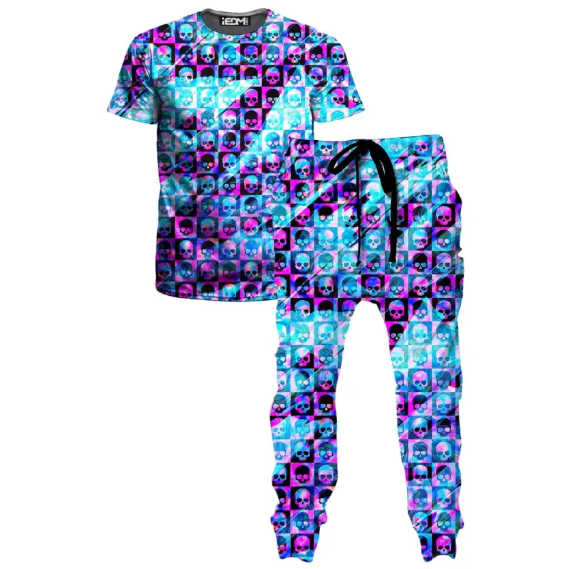 Skull Fam Blue T-Shirt and Joggers Combo sold by iEDM