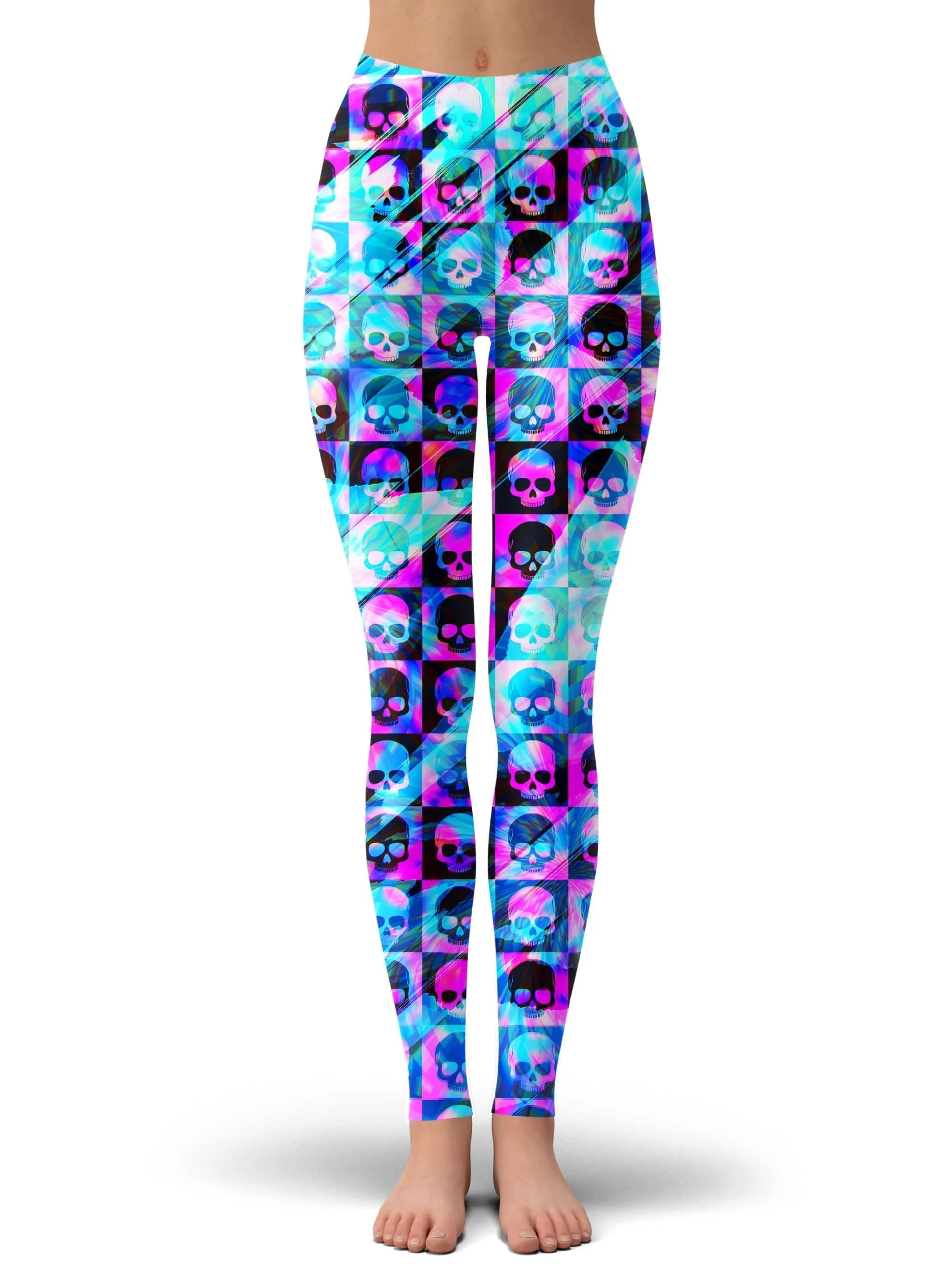 Skull Fam Blue Zip-Up Hoodie and Leggings Combo sold by iEDM product image thumbnail 3