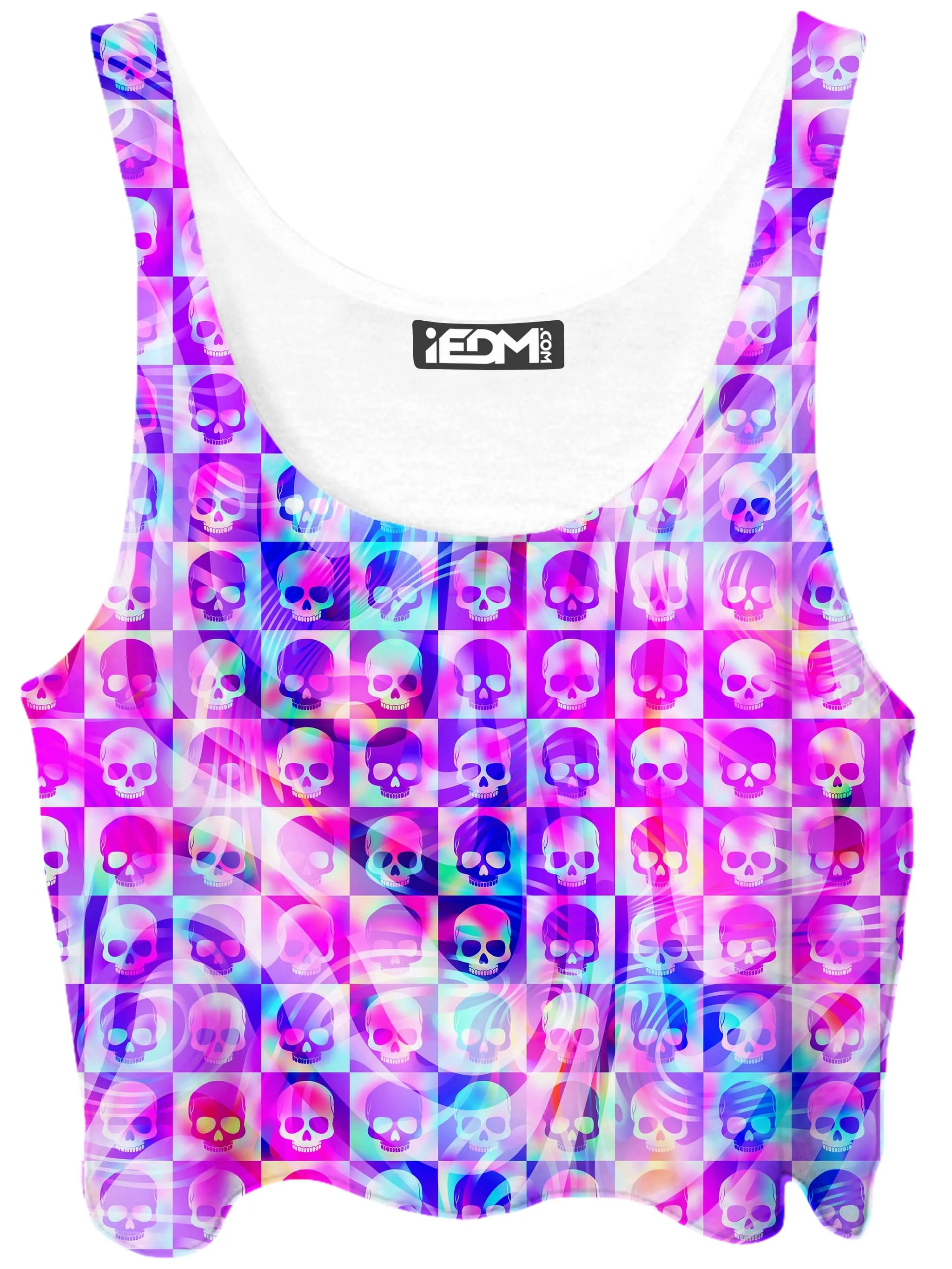 Skull Fam Pink Crop Top and Booty Shorts Combo sold by iEDM product image thumbnail 2
