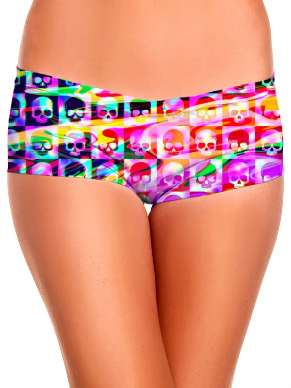 Skull Fam Purple Booty Shorts sold by iEDM