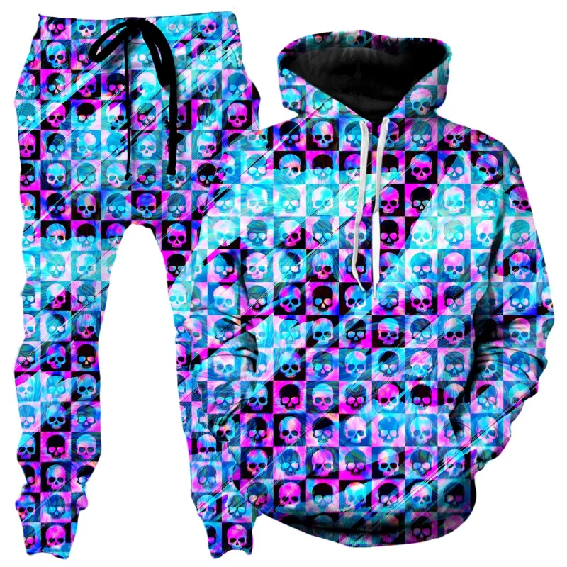Skull Fam Blue Hoodie and Joggers Combo sold by iEDM