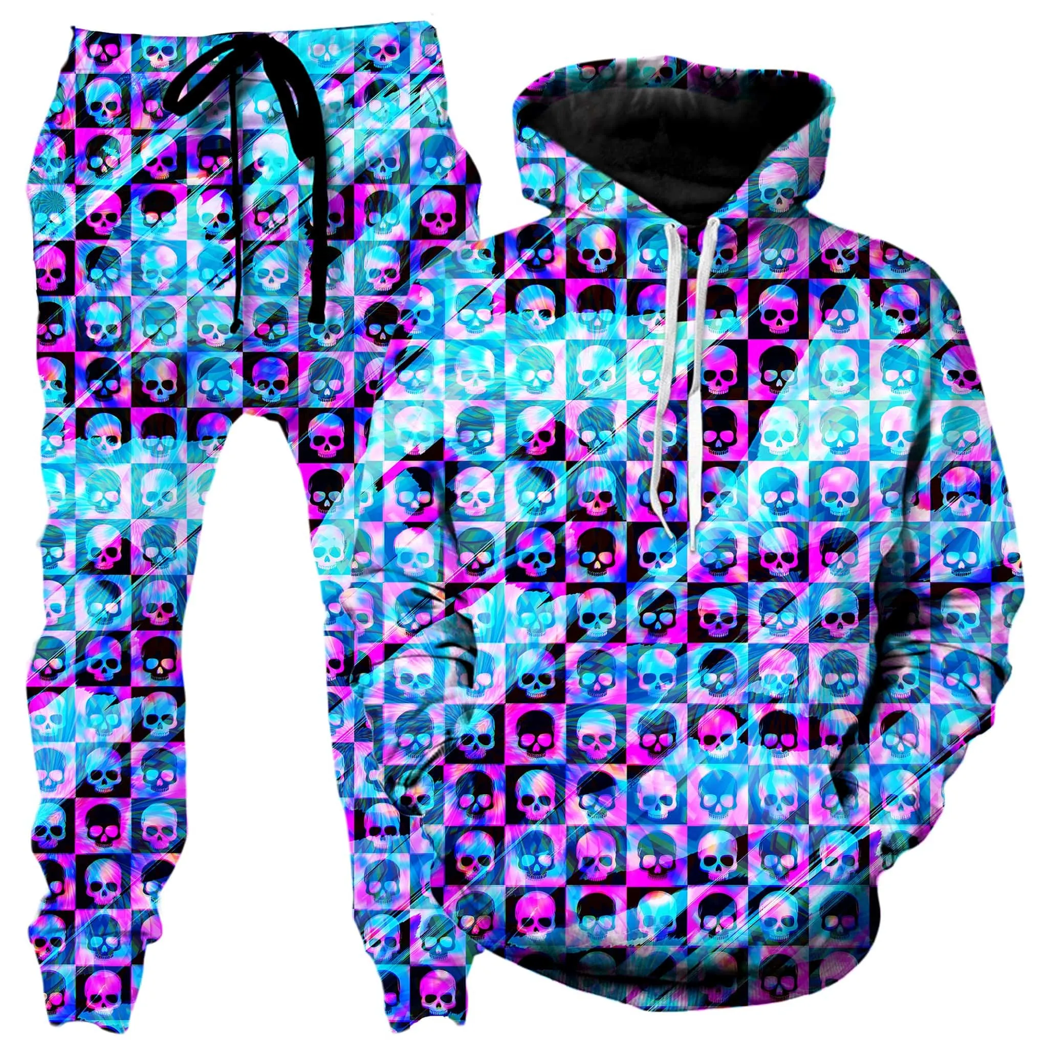 Skull Fam Blue Hoodie and Joggers Combo sold by iEDM