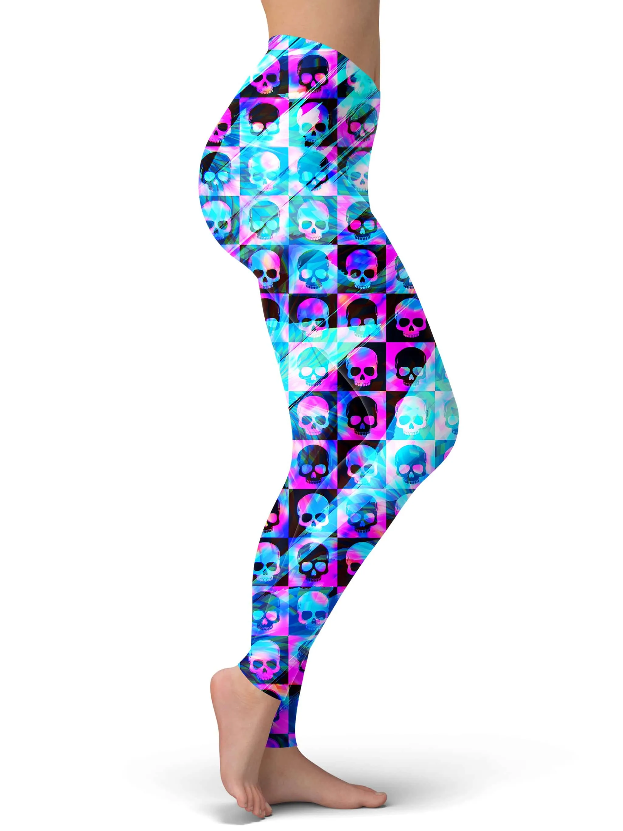 Skull Fam Blue Leggings sold by iEDM product image thumbnail 2