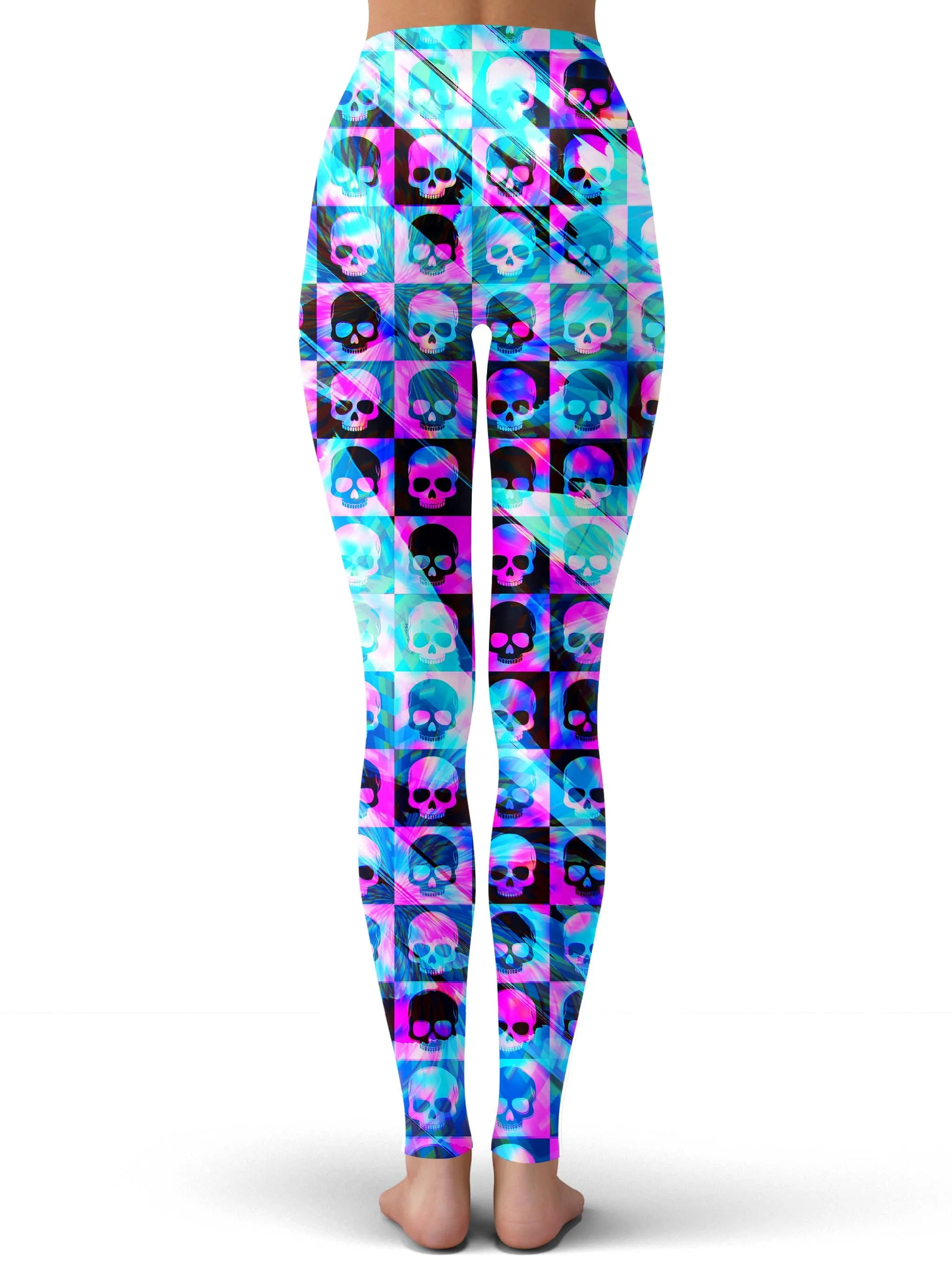 Skull Fam Blue Leggings sold by iEDM product image thumbnail 3