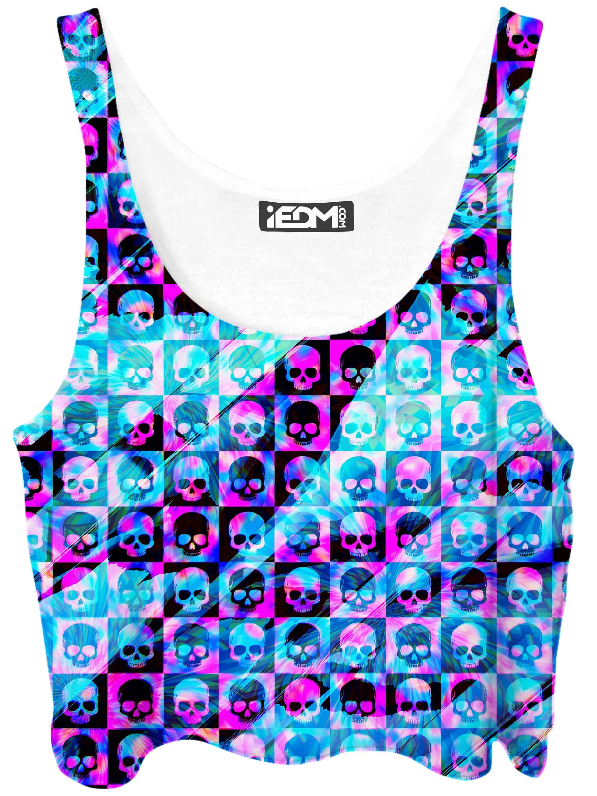 Skull Fam Blue Crop Top and Booty Shorts Combo sold by iEDM product image thumbnail 2