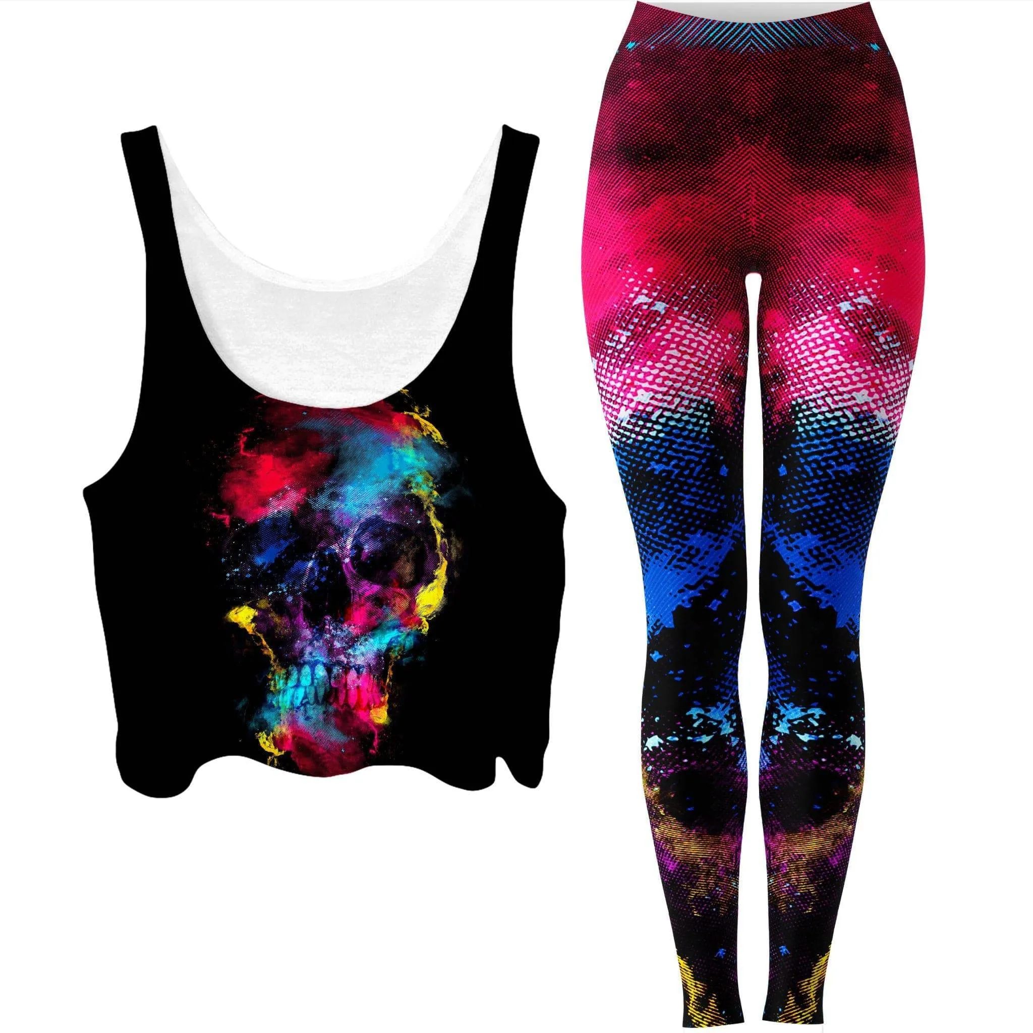 Skull 49 Crop Top and Leggings Combo sold by iEDM