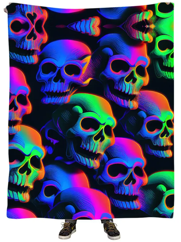 Psychedelic Nightmare Plush Blanket sold by iEDM