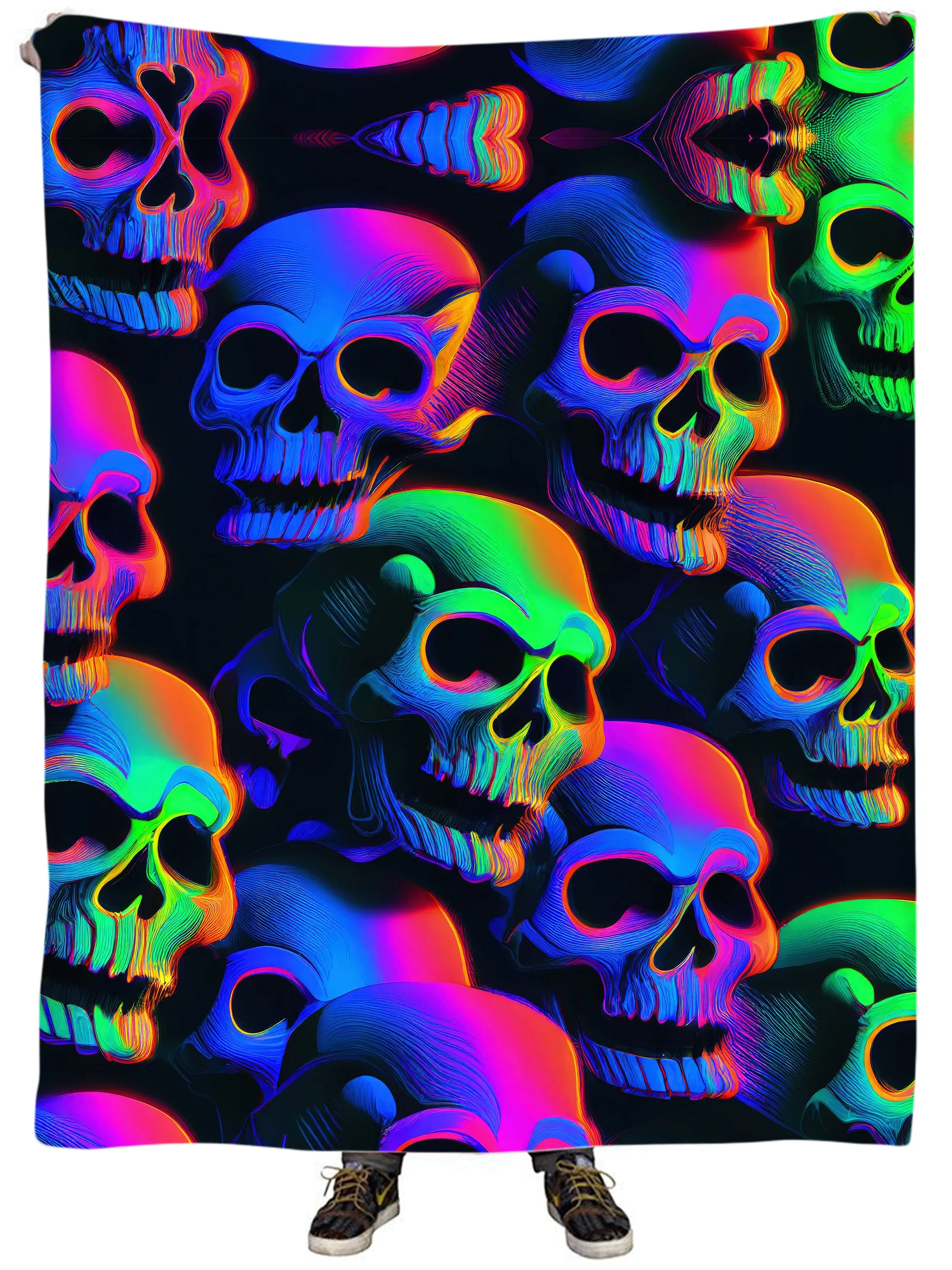 Psychedelic Nightmare Plush Blanket sold by iEDM