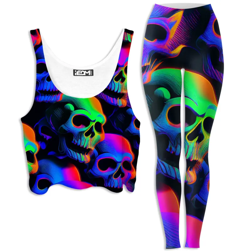 Psychedelic Nightmare Crop Top and Leggings Combo sold by iEDM