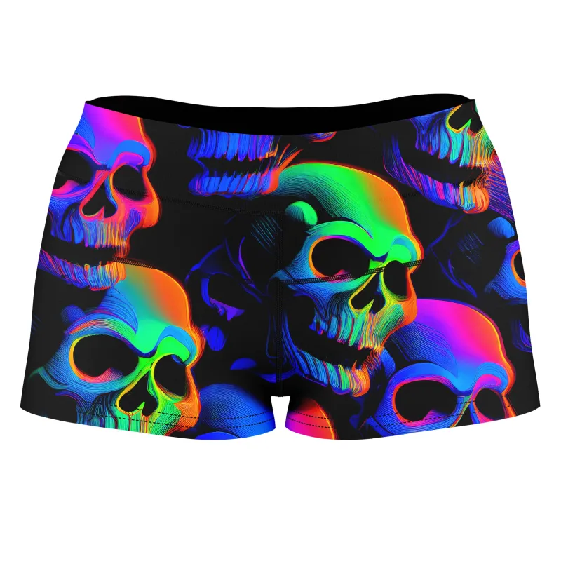 Psychedelic Nightmare High-Waisted Women's Shorts sold by iEDM