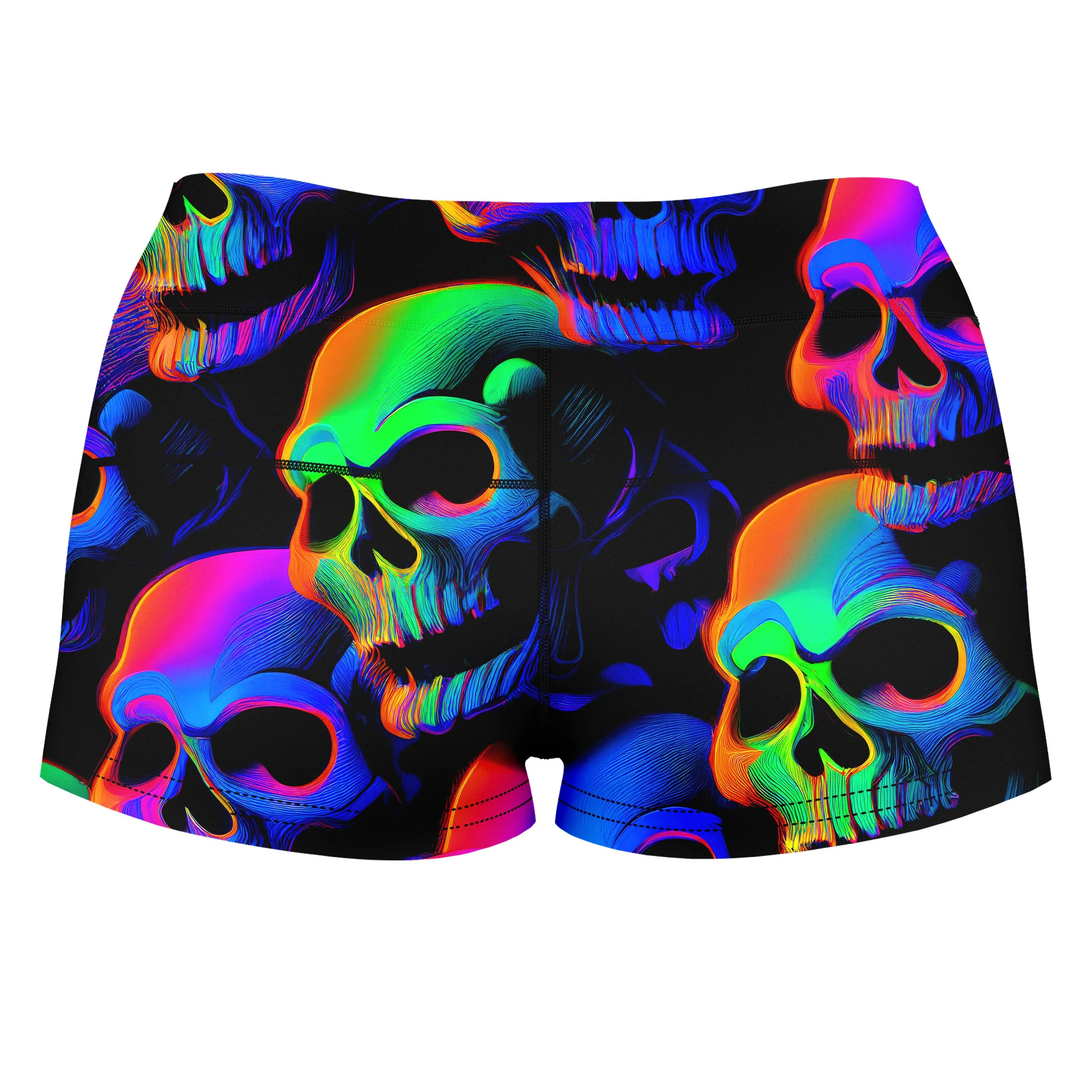 Psychedelic Nightmare High-Waisted Women's Shorts sold by iEDM product image thumbnail 2