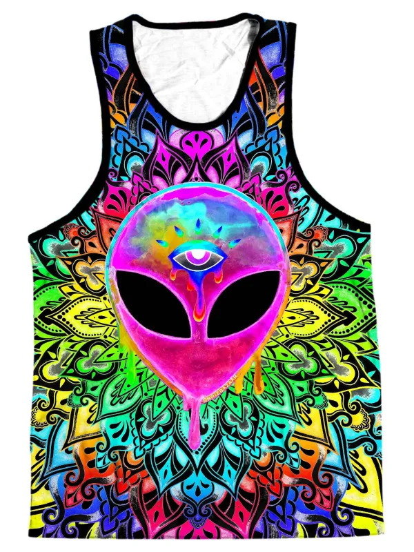 Psy Alien Pink Men's Tank sold by iEDM
