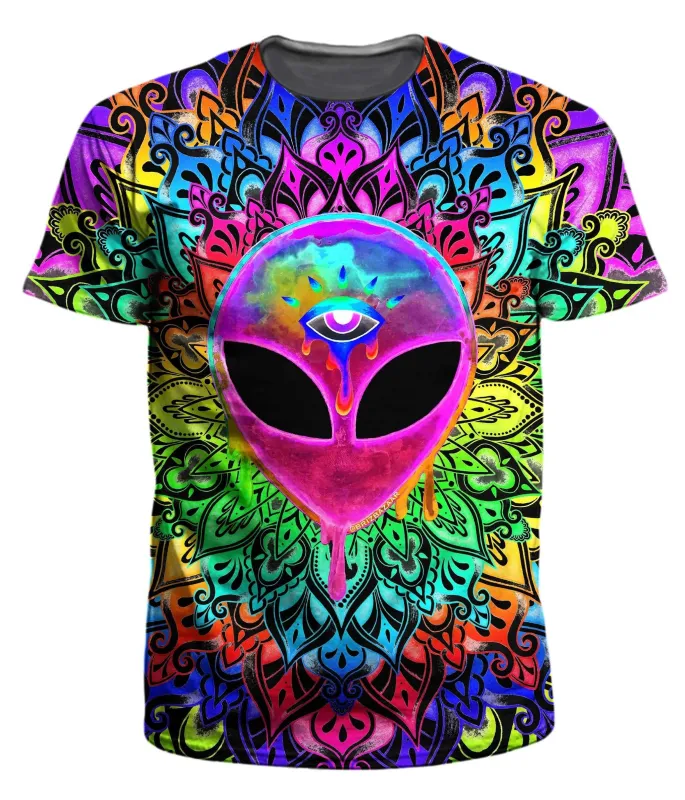Psy Alien Pink Men's T-Shirt sold by iEDM