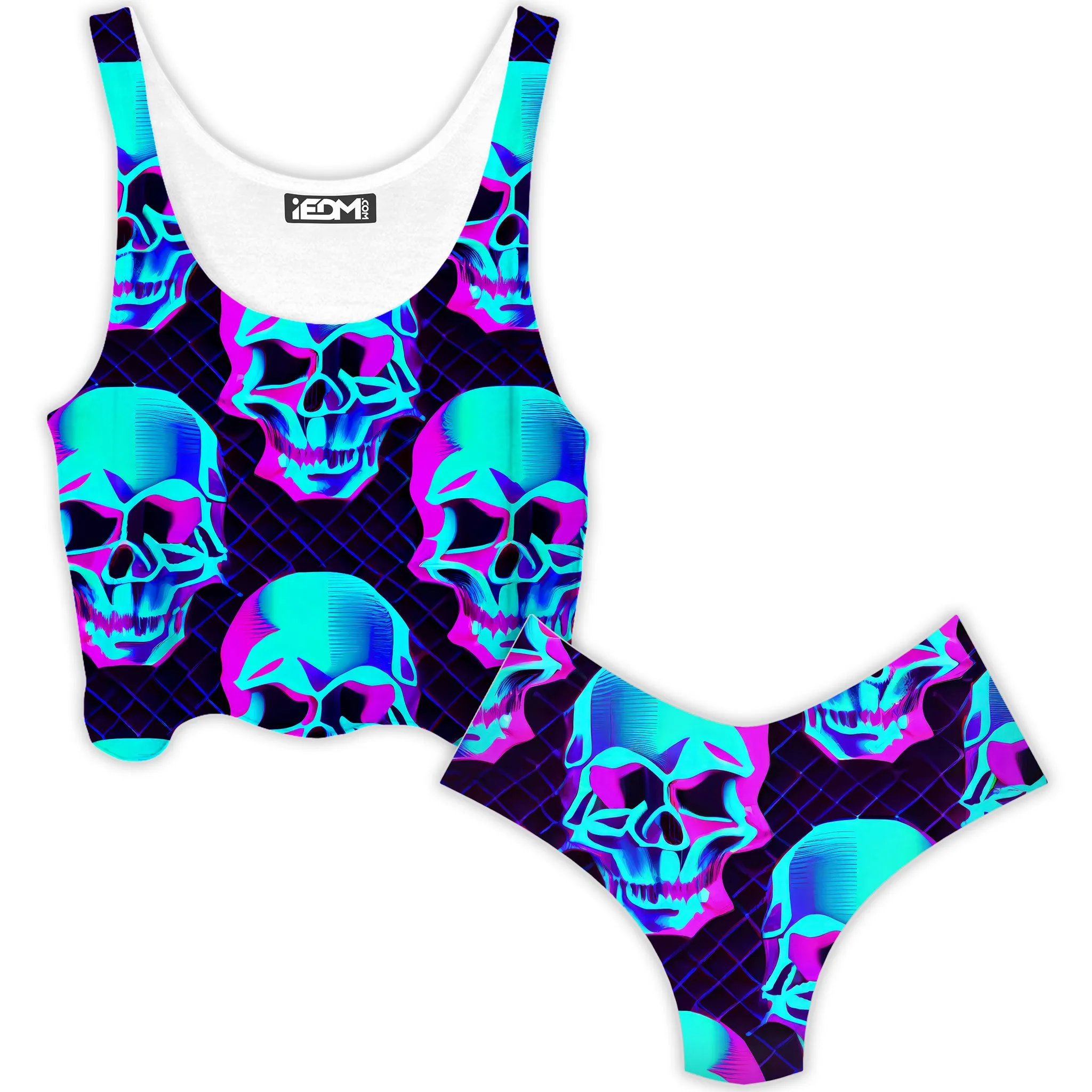 Night Trek Crop Top and Booty Shorts Combo sold by iEDM