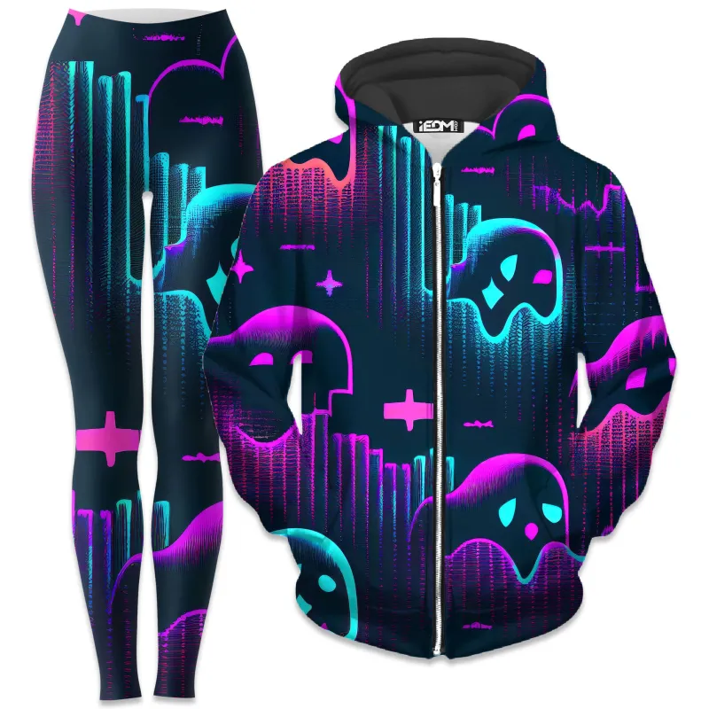 Ghost Melt Zip-Up Hoodie and Leggings Combo sold by iEDM