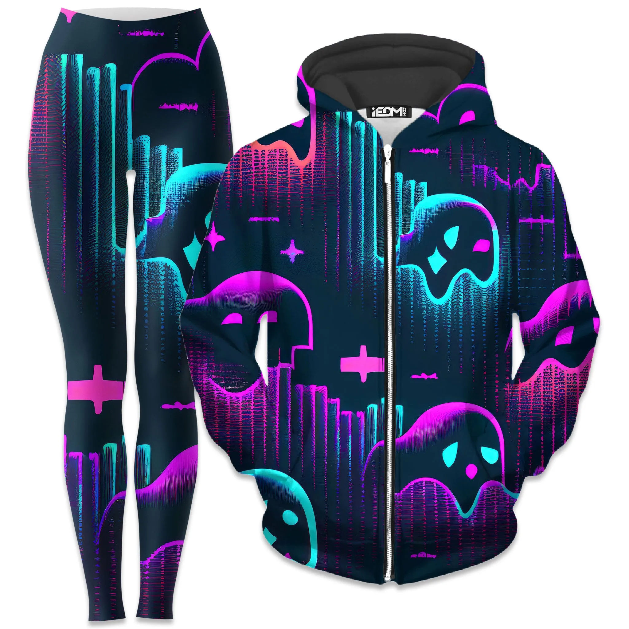 Ghost Melt Zip-Up Hoodie and Leggings Combo sold by iEDM