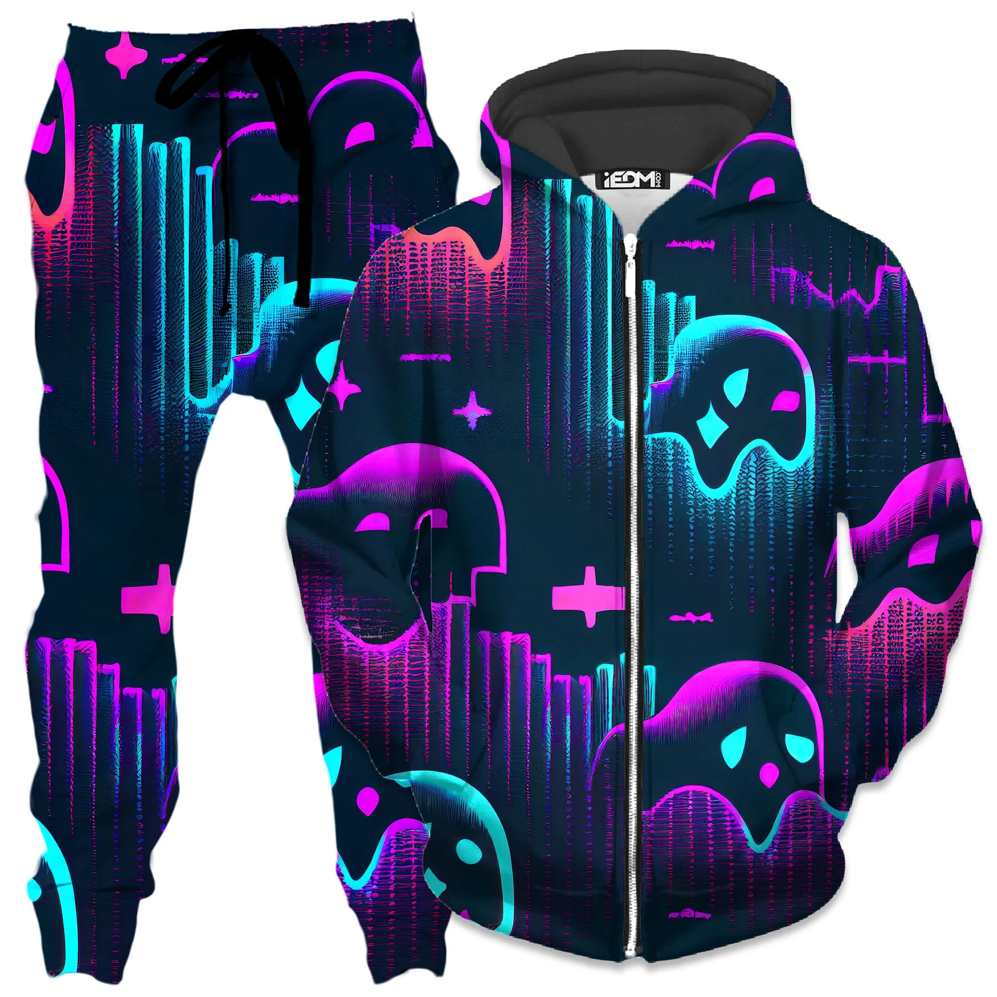 Ghost Melt Zip-Up Hoodie and Joggers Combo sold by iEDM