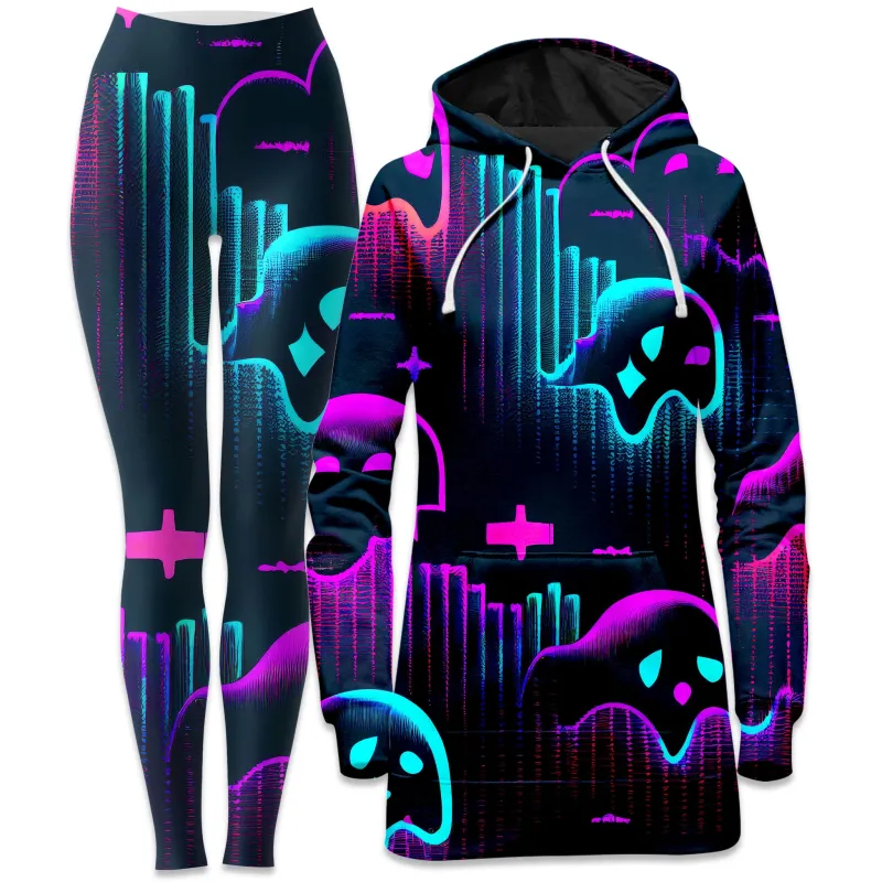 Ghost Melt Hoodie Dress and Leggings Combo sold by iEDM