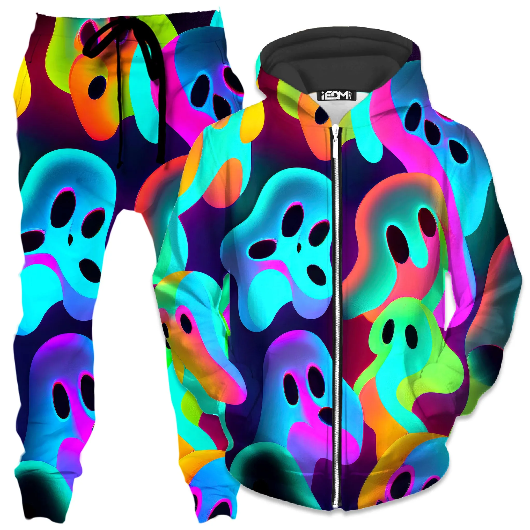Ghostly Zip-Up Hoodie and Joggers Combo sold by iEDM