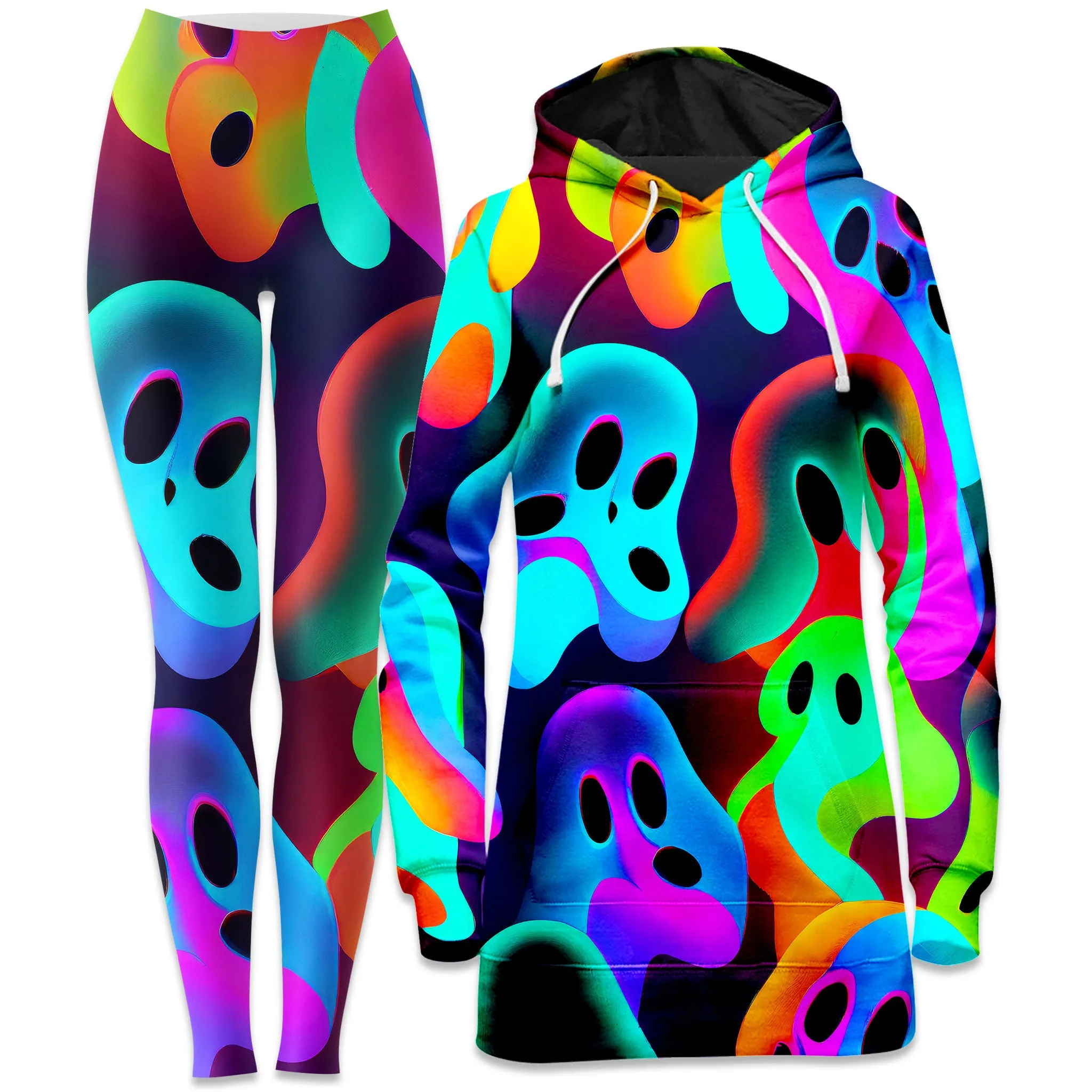 Ghostly Hoodie Dress and Leggings Combo sold by iEDM
