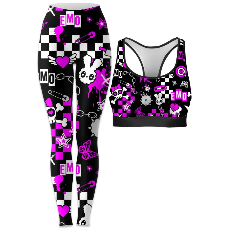 Emo Halloween Rave Bra and Leggings Combo sold by iEDM